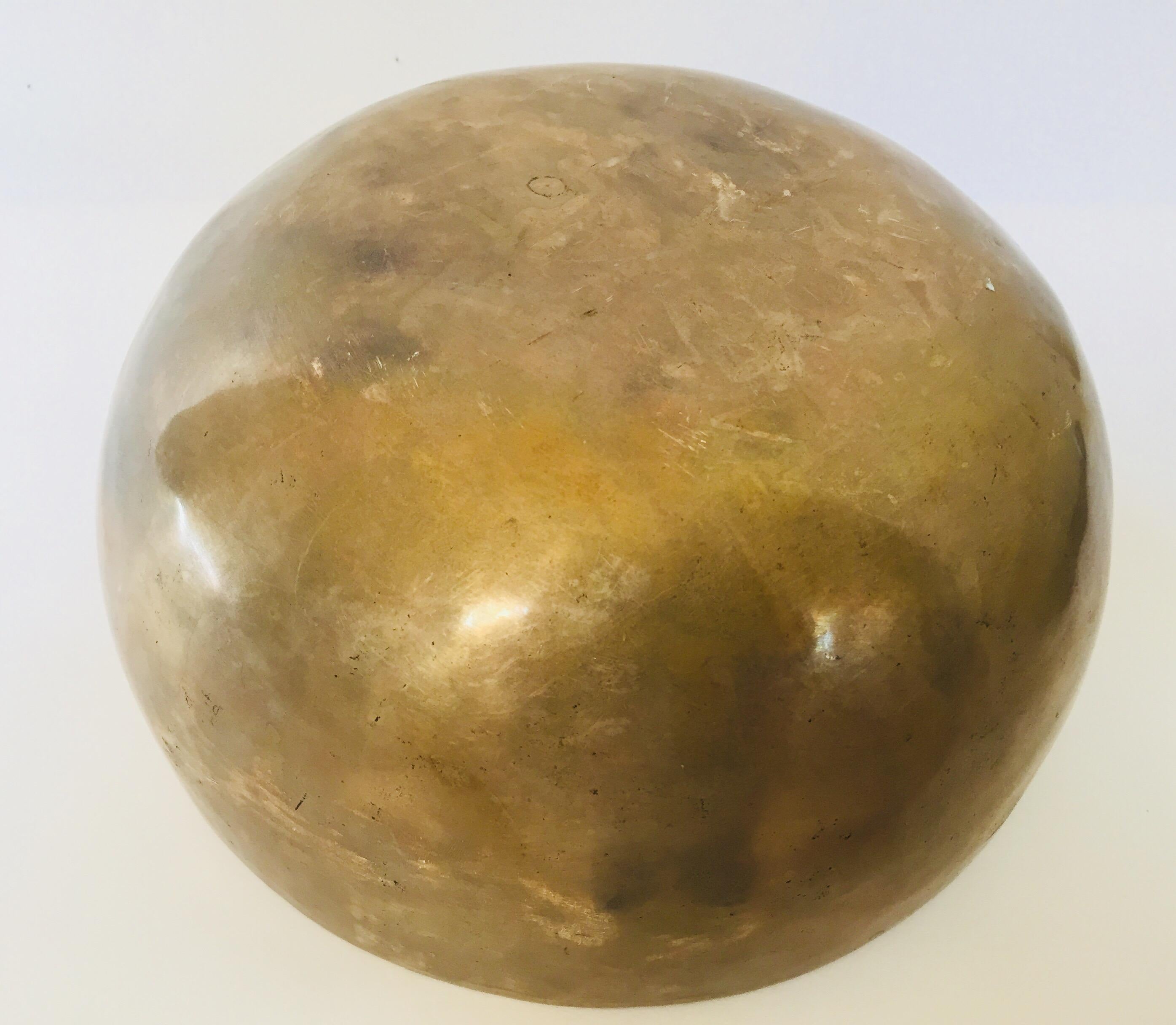 Hand-Crafted Large Hand-Hammered Brass Singing Bowl