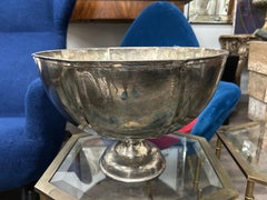 Large Hand Hammered Buccellati Style Silver Plated Bowl