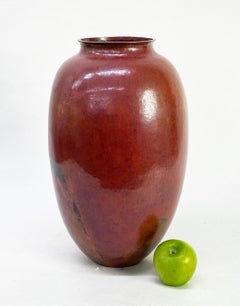 Große, handgehämmerte Kupfervase von Ignacio Punzo Angel, Santa Clara del Cobre