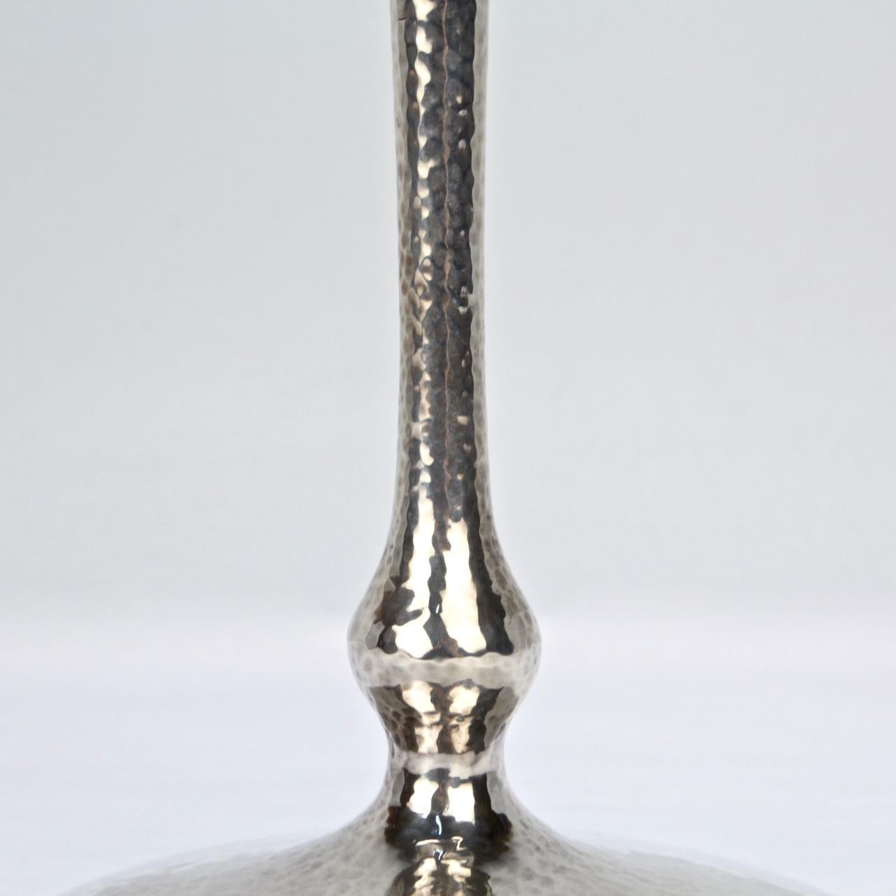 Large Hand Hammered Shreve & Co. Sterling Silver Panama Pacific Expo Trophy In Good Condition In Philadelphia, PA
