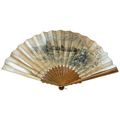 Large Hand Held Fan "Columbian Exposition", circa 1893