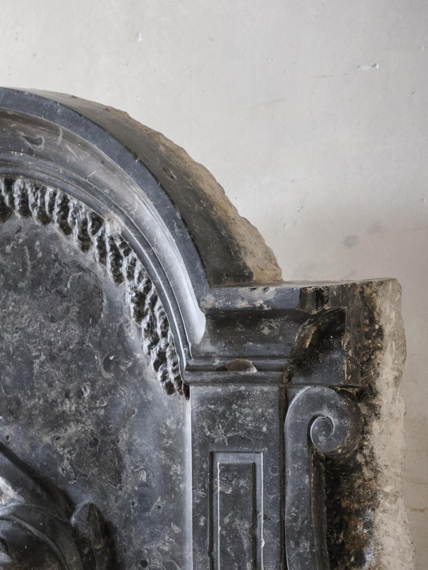 Large Hand-hewn St. Cyr Marble Wall Fountain from the 18th Century For Sale 5