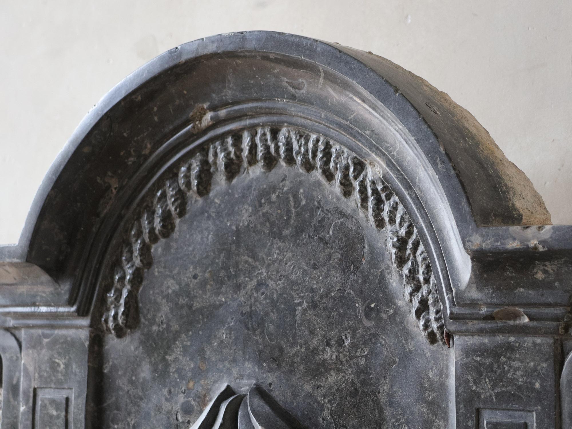 Large Hand-hewn St. Cyr Marble Wall Fountain from the 18th Century For Sale 9