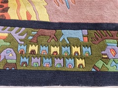 Großer handgeknüpfter Teppich von Nini Ferrucci, 1990er Jahre