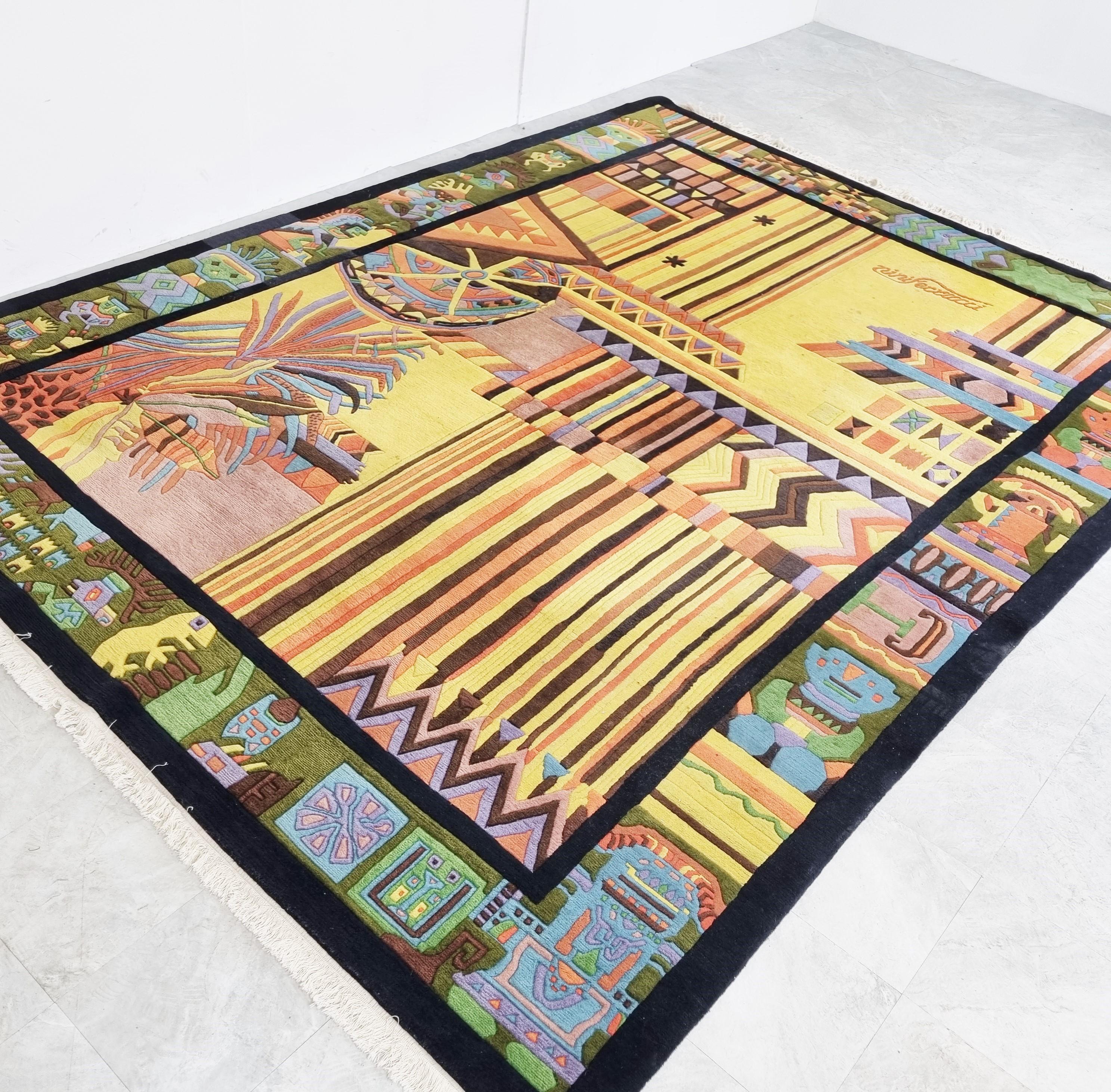 Large Hand Knotte Carpet by Nini Ferrucci, 1990s 1