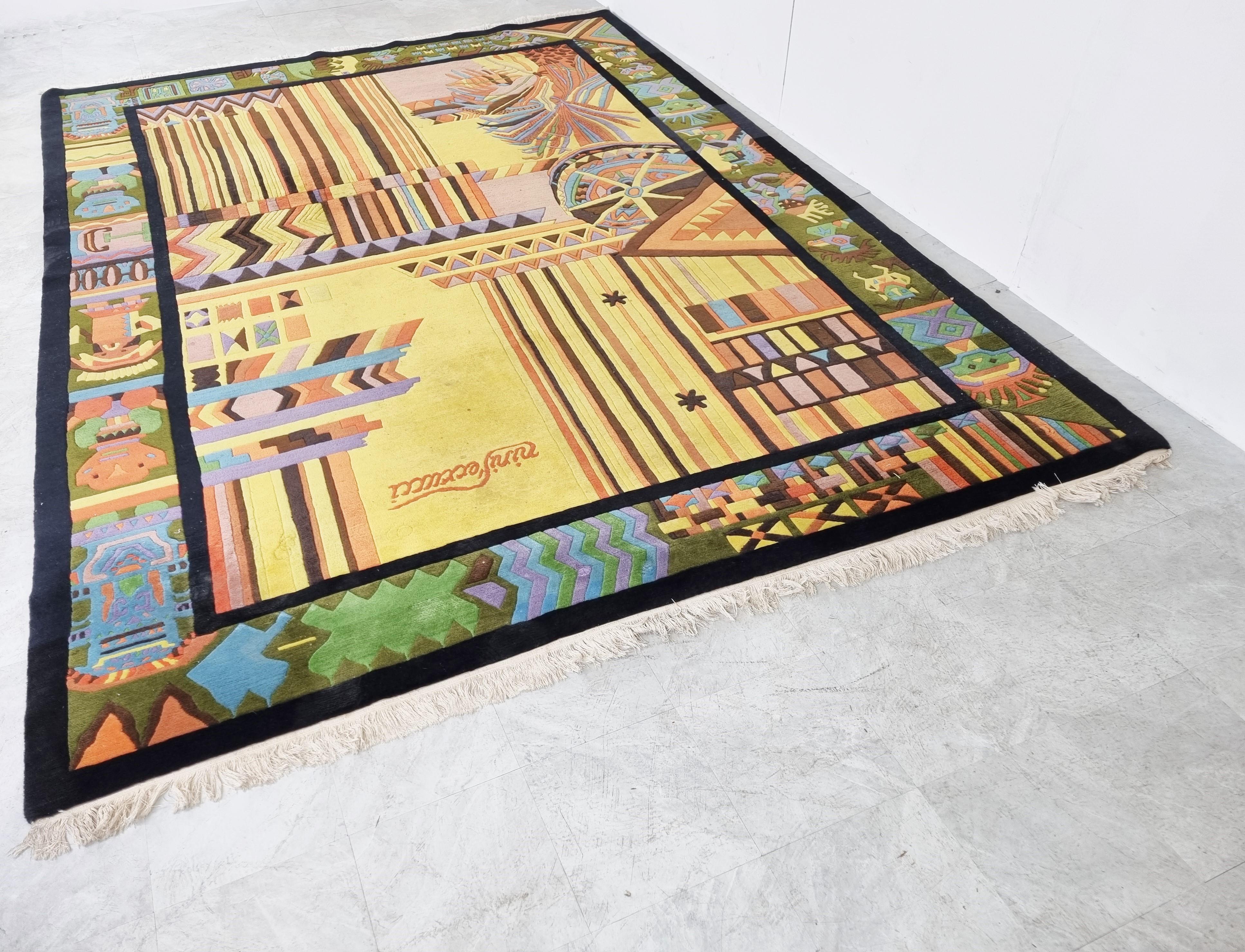 Large Hand Knotte Carpet by Nini Ferrucci, 1990s 2