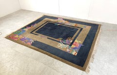 Grand tapis noué à la main de Nini Ferrucci, années 1990