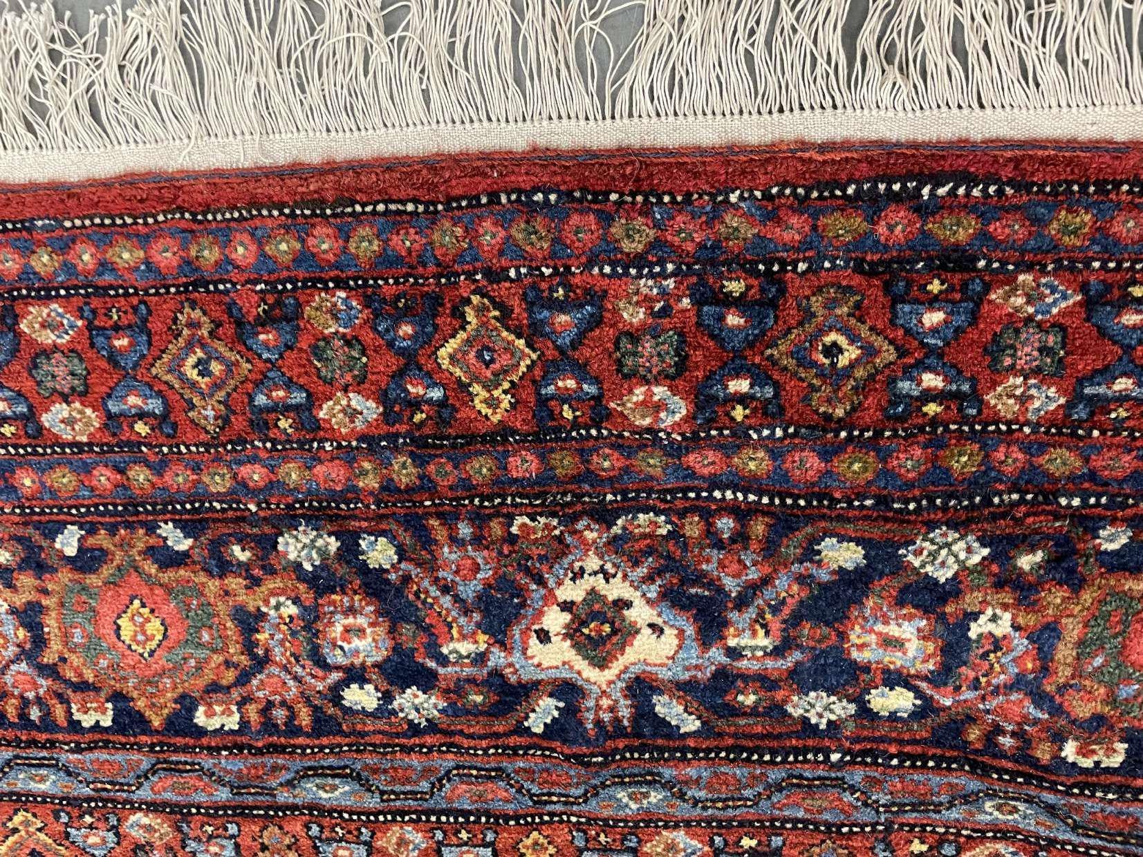 Großer handgeknüpfter kurdischer Bidjar-Teppich, Westasien, Rostwolle Wohnzimmerteppich im Angebot 6