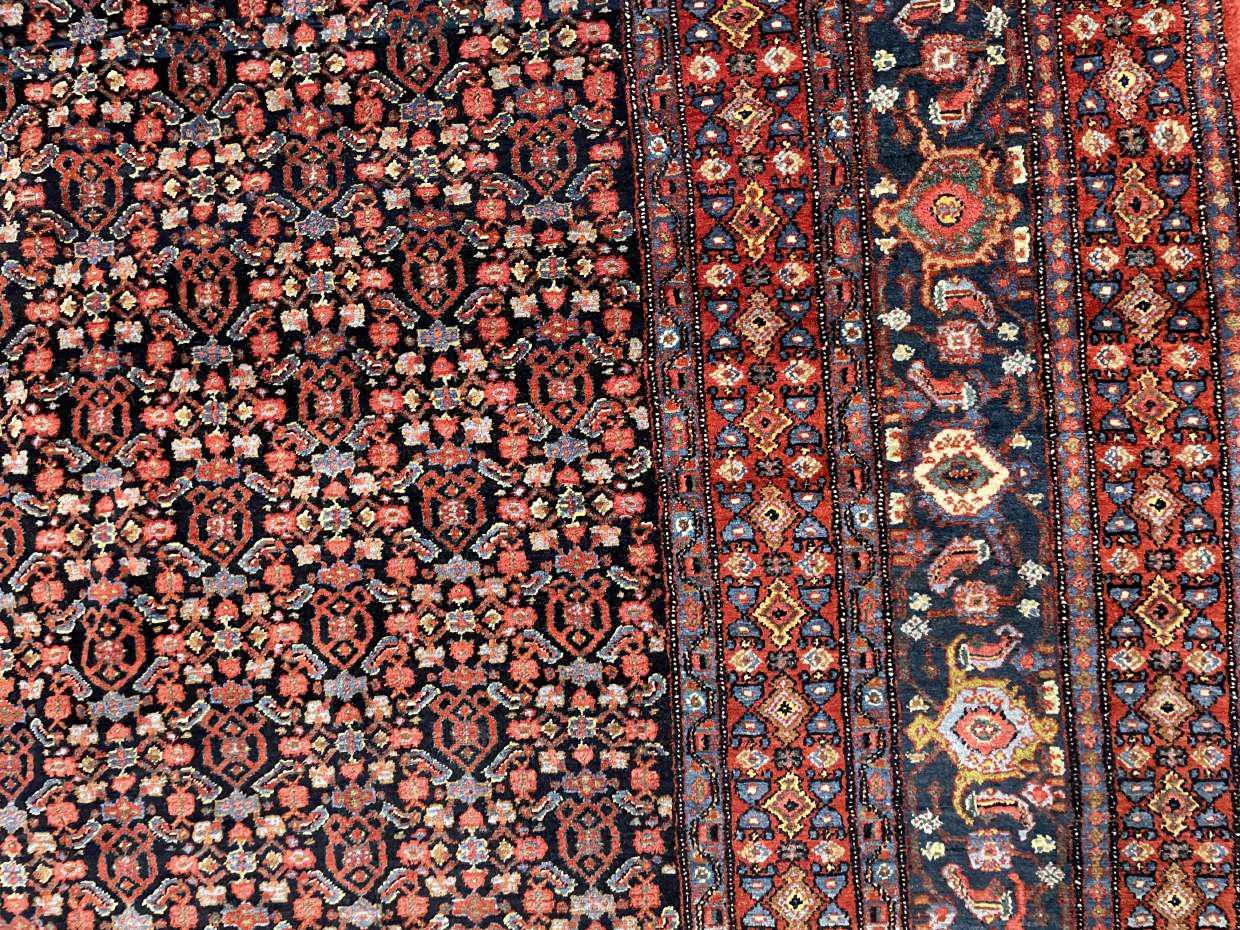 Großer handgeknüpfter kurdischer Bidjar-Teppich, Westasien, Rostwolle Wohnzimmerteppich im Zustand „Hervorragend“ im Angebot in Wembley, GB