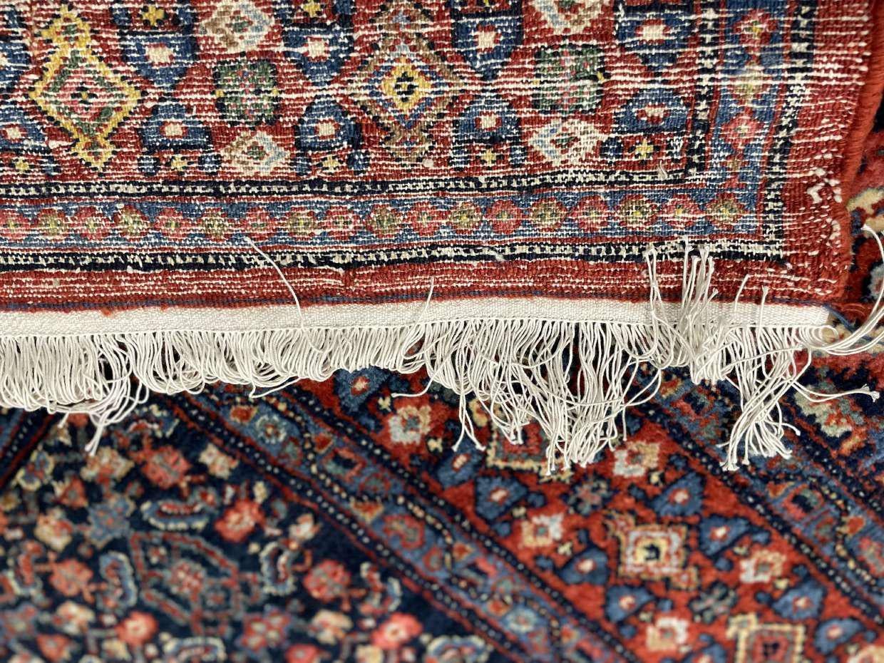 Großer handgeknüpfter kurdischer Bidjar-Teppich, Westasien, Rostwolle Wohnzimmerteppich (Wolle) im Angebot