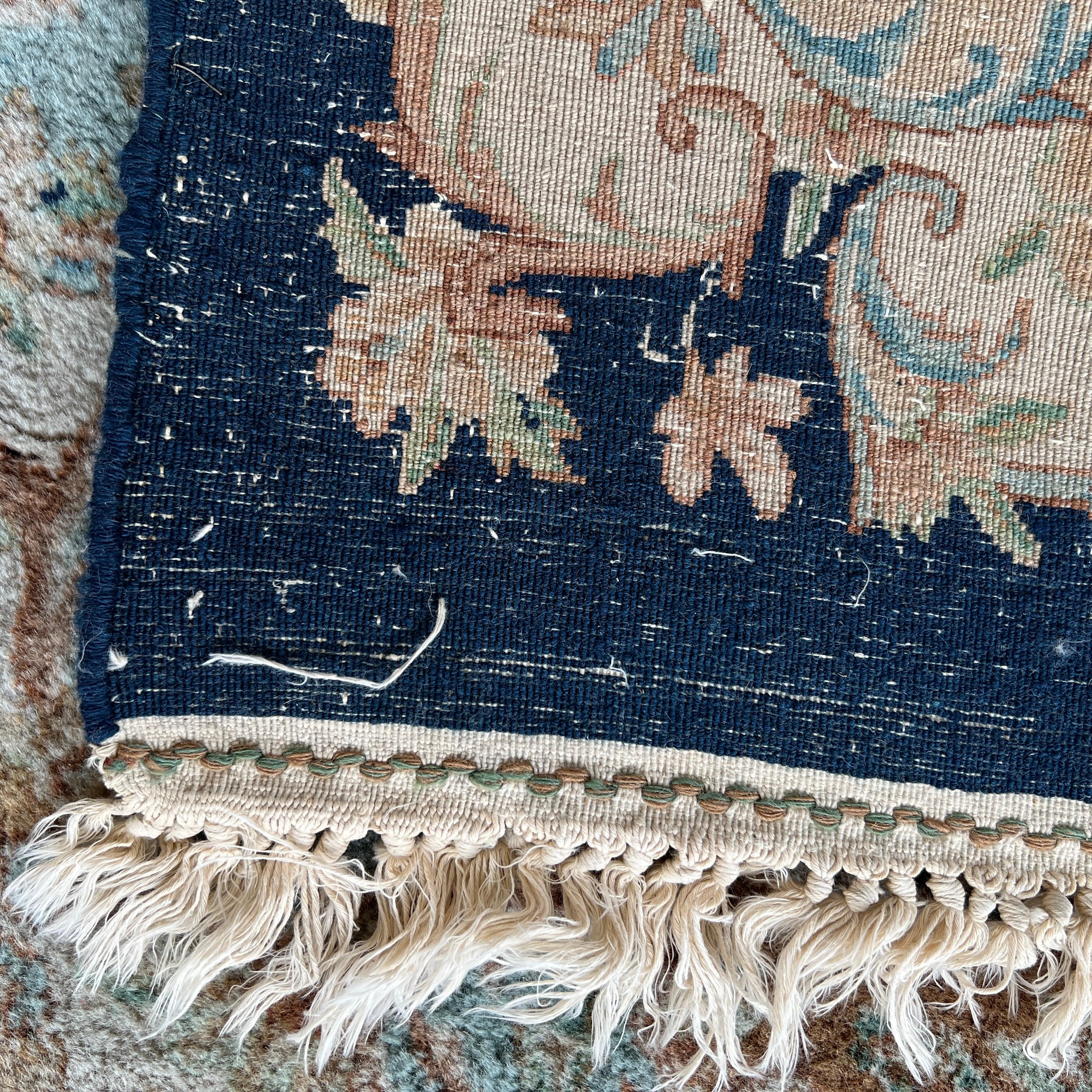 Unknown Large Hand-Knotted Persian Kirman Wool Rug For Sale