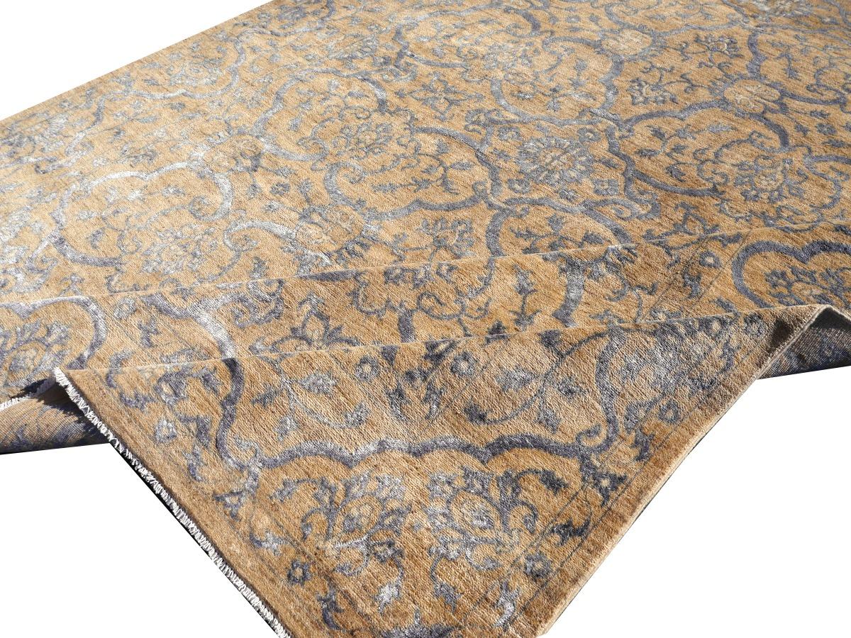 Large Hand Knotted Rug in Style of Transitional Polonaise Carpet 2