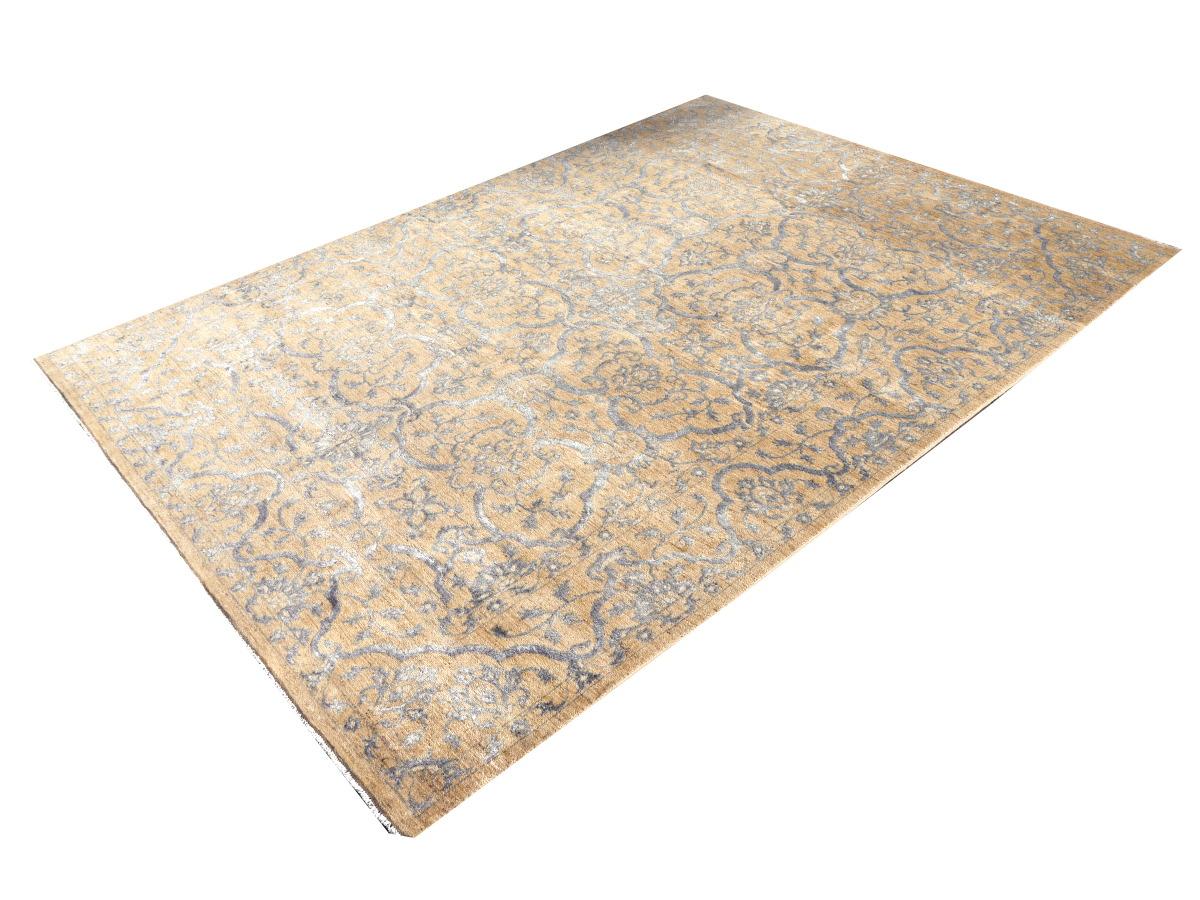 Large Hand Knotted Rug in Style of Transitional Polonaise Carpet 3
