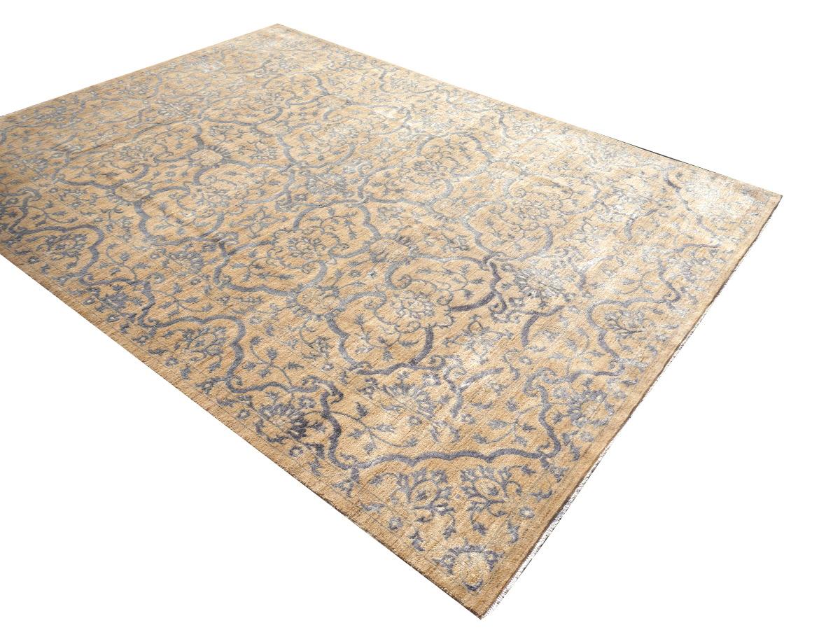 Large Hand Knotted Rug in Style of Transitional Polonaise Carpet 4