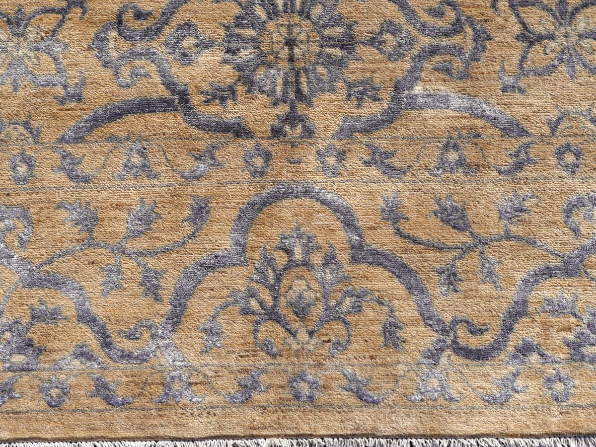 Hand-Knotted Large Hand Knotted Rug in Style of Transitional Polonaise Carpet