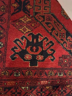 Grand tapis afghan en laine nouée à la main
