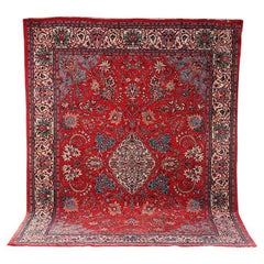 Großer handgeknüpfter Teppich aus Wolle im persischen Stil 