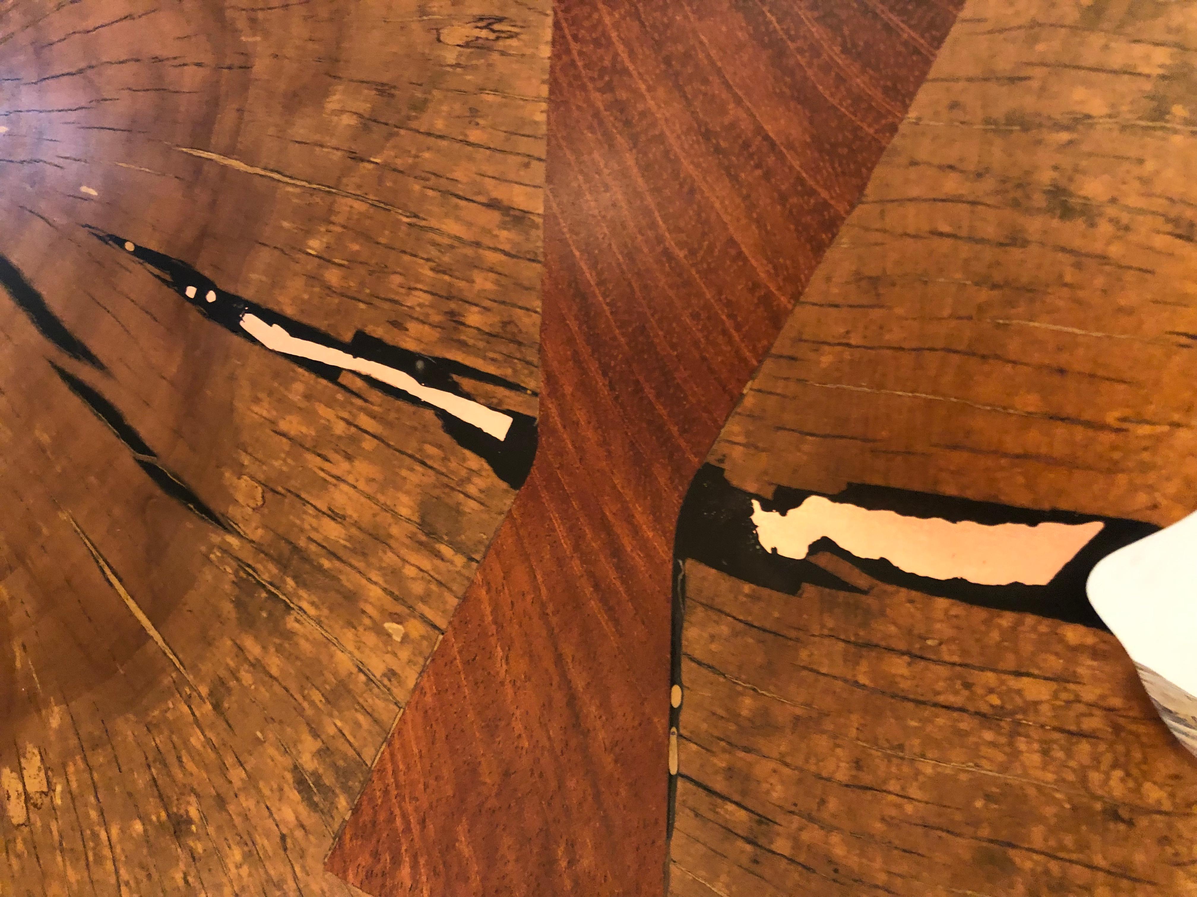 Grande table basse en érable moderne organique en forme d'amibe, fabriquée à la main en vente 8