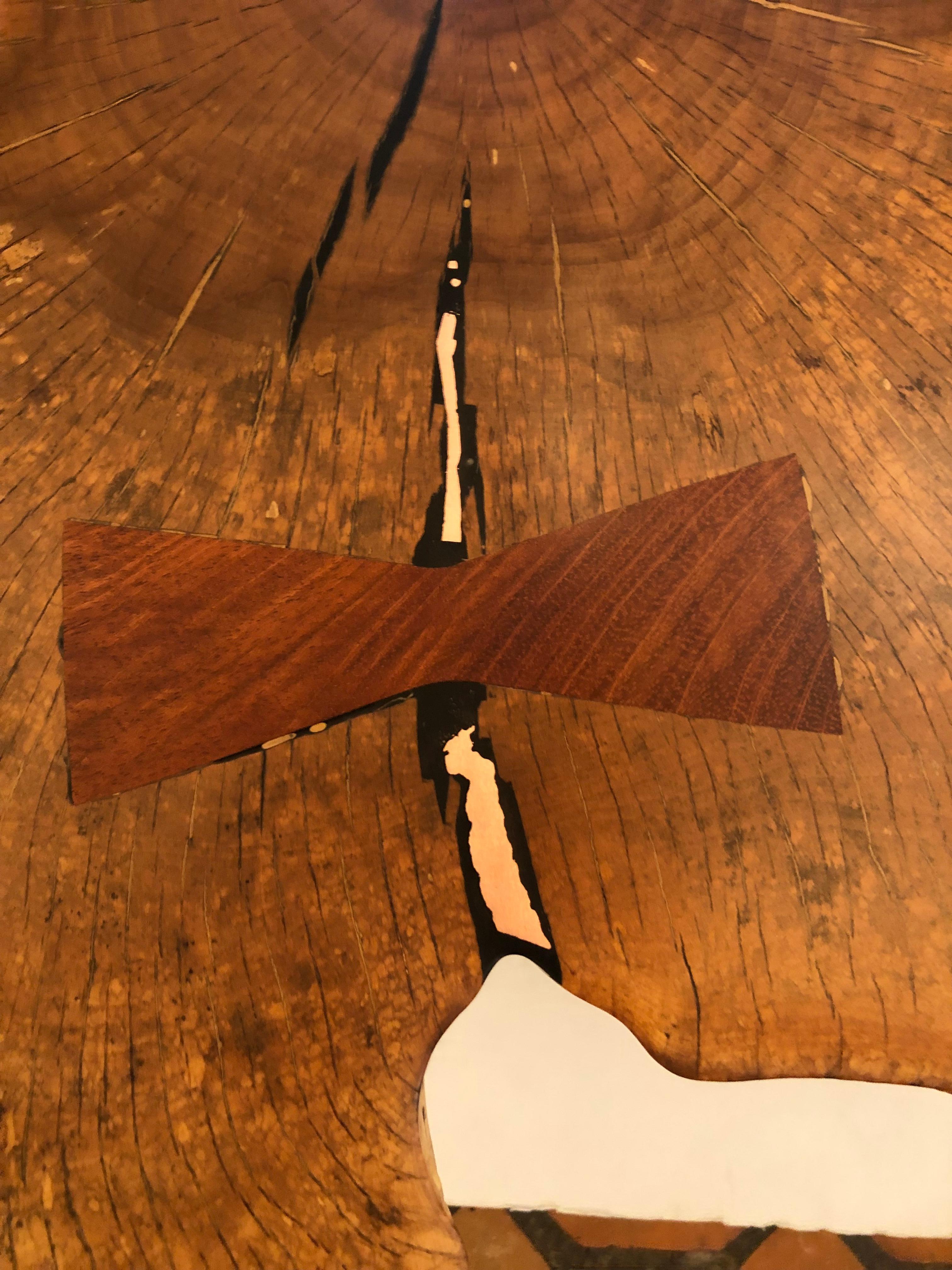 Grande table basse en érable moderne organique en forme d'amibe, fabriquée à la main en vente 1