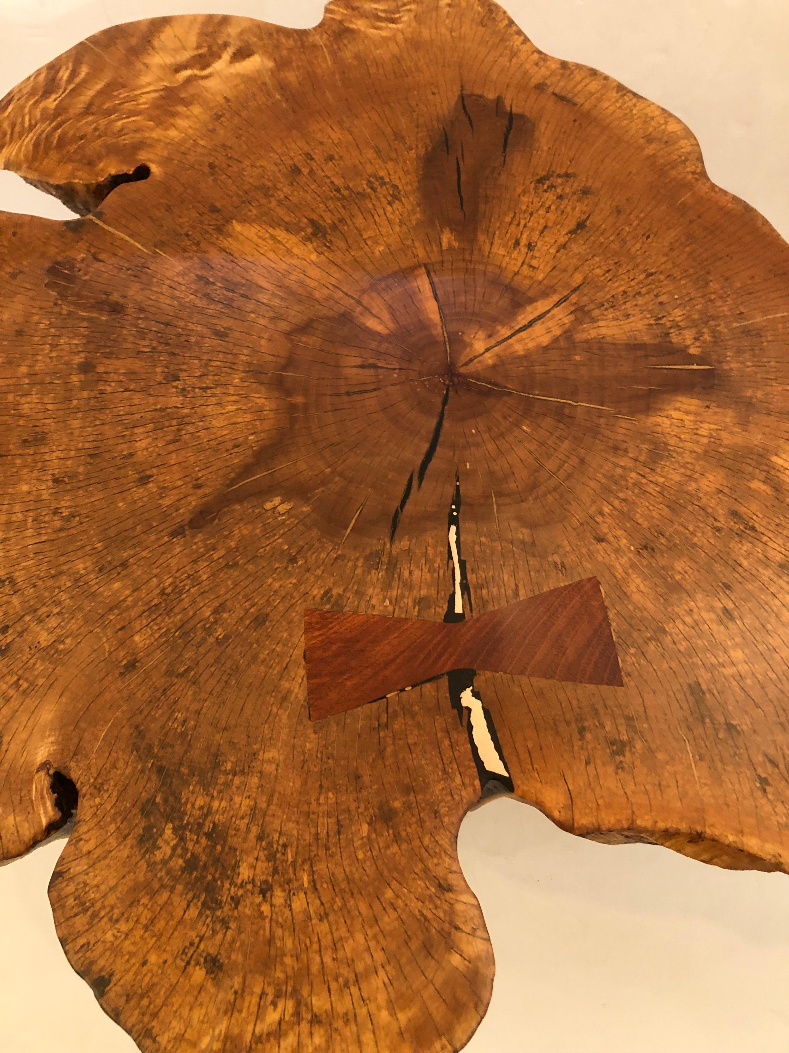 Large Hand Made Amoeba Shaped Organic Modern Maple Coffee Table For Sale 4