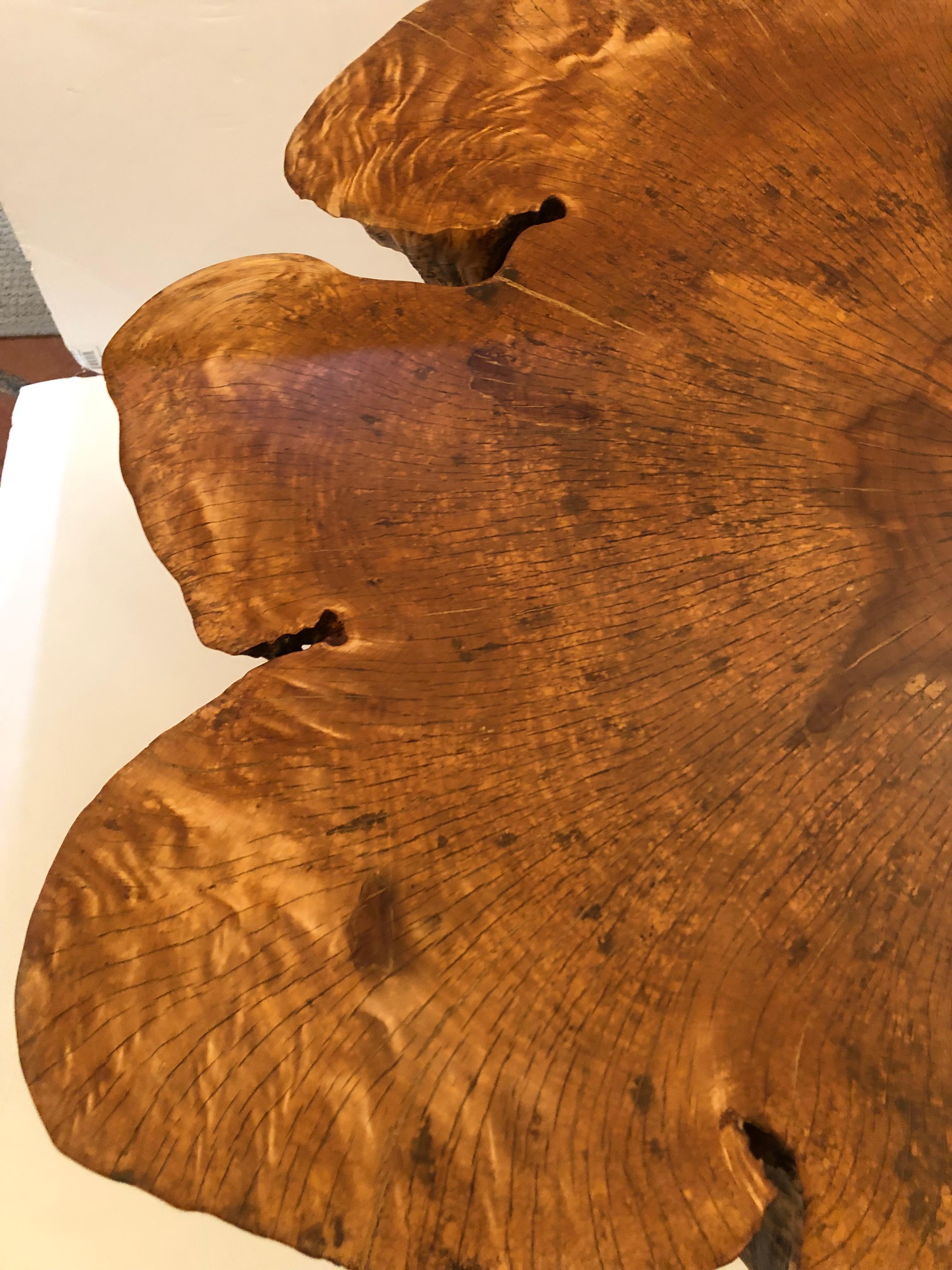Grande table basse en érable moderne organique en forme d'amibe, fabriquée à la main en vente 3