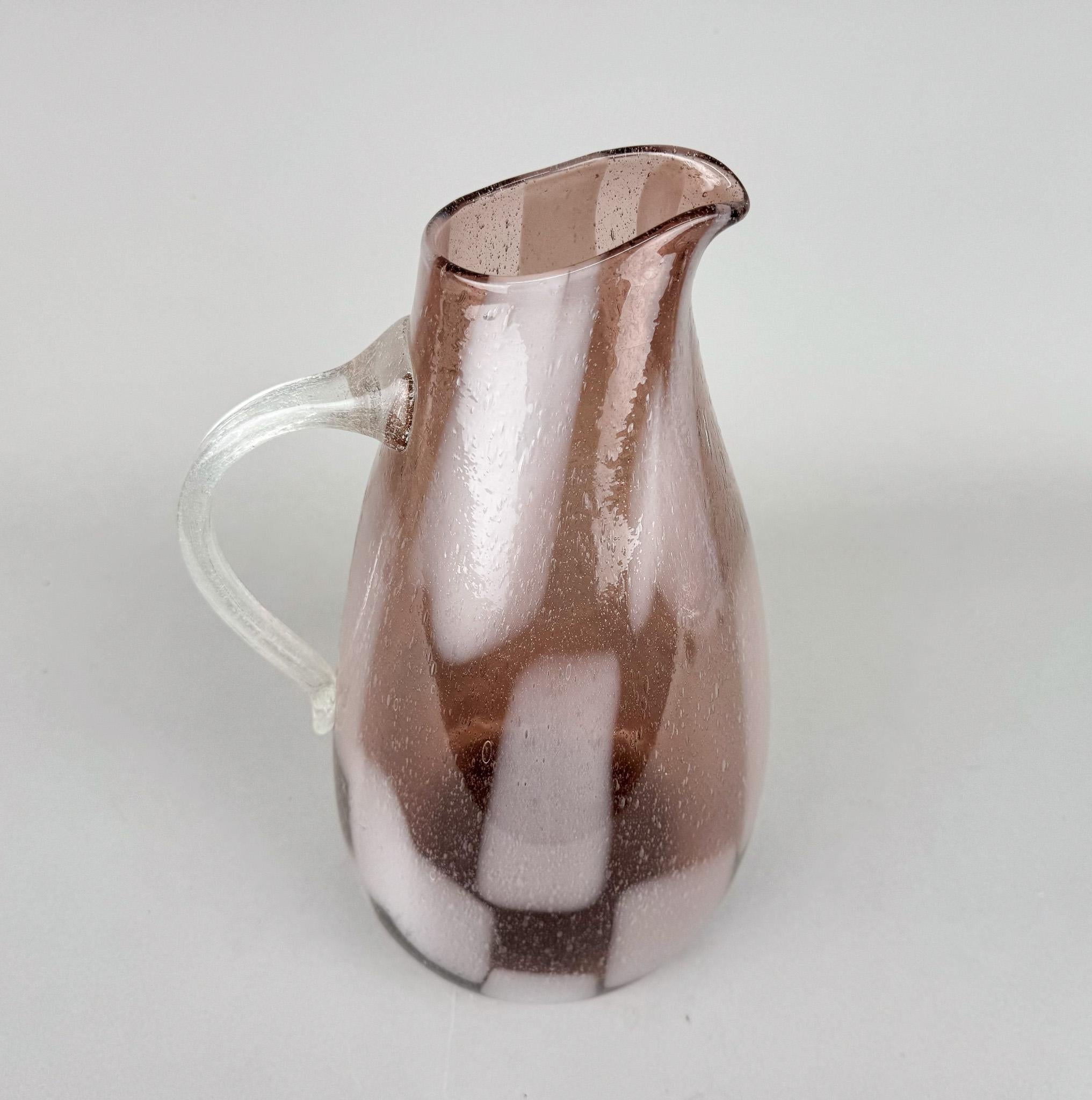 Vetro Grande vaso / brocca in vetro Hand Made, Germania, anni '70 in vendita