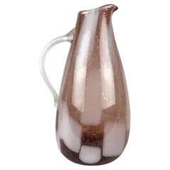 Large Hand Made Glass Vase / Pitcher, Germany 1970's