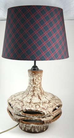 Large Handmade Midcentury Ceramic Table Lamp, 1970s