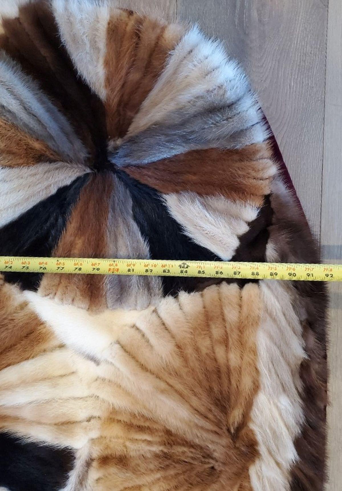 20th Century Large hand Made Mink Fur Blaknet, Throw For Sale