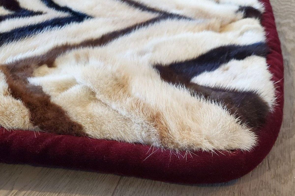 Large hand Made Mink Fur Blaknet, Throw For Sale 1