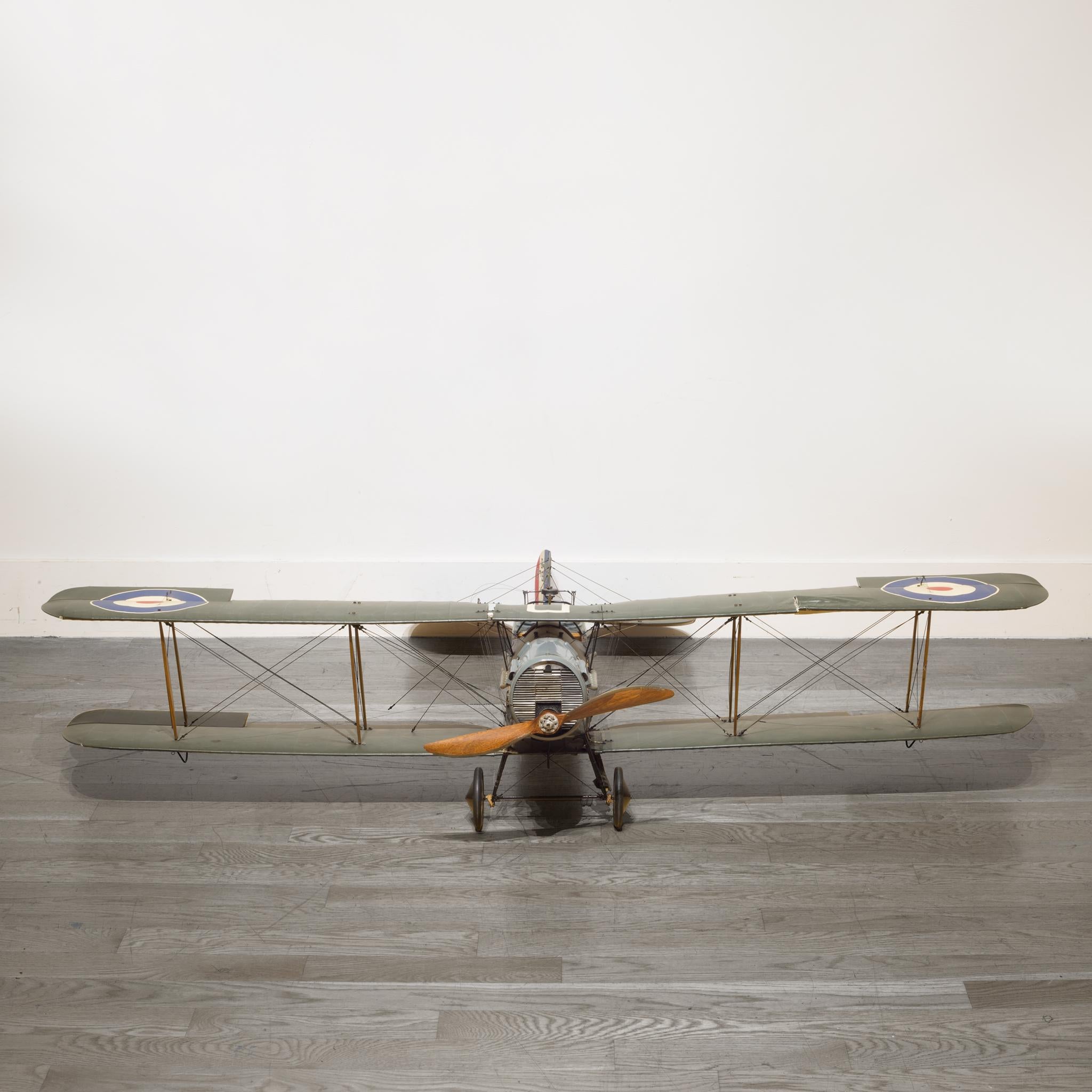 Large Handmade Replica Bristol F.2b Fighter Model Airplane, circa 1930 4
