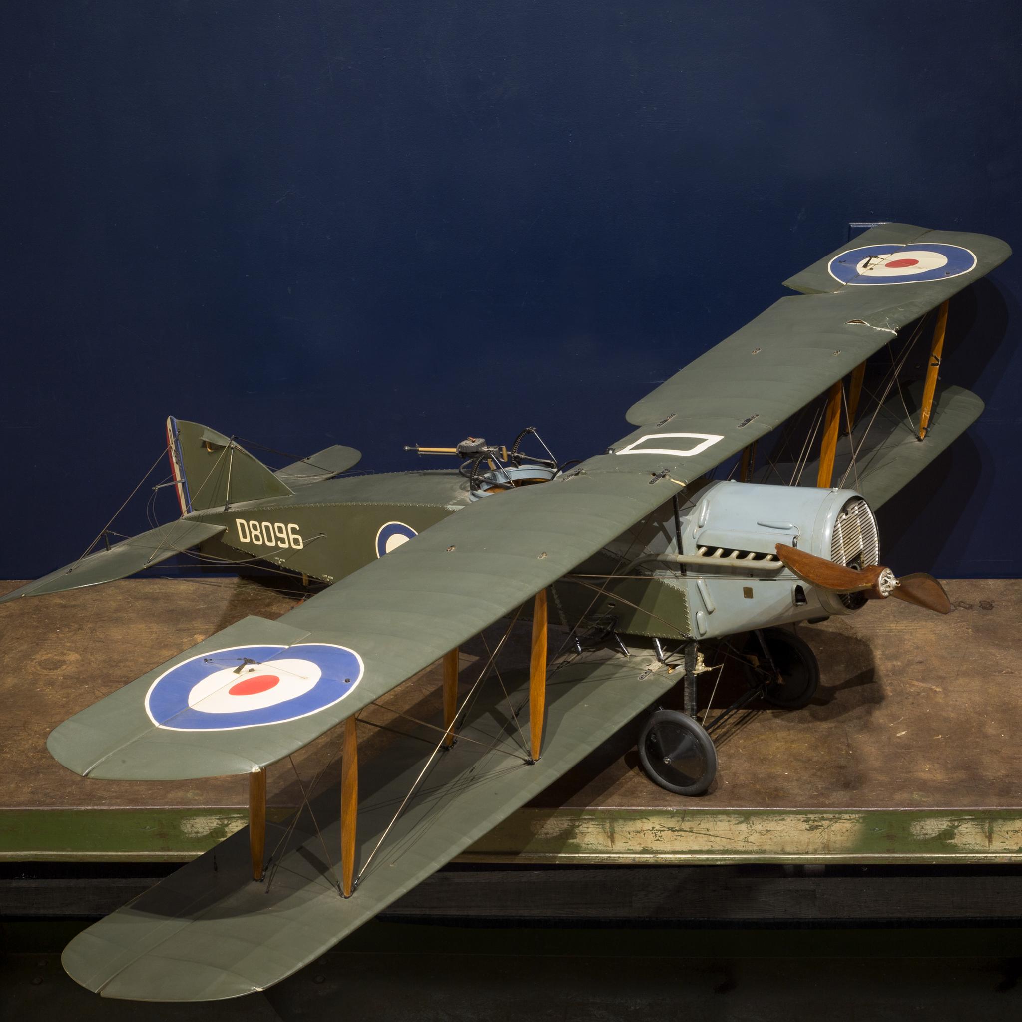 Large Handmade Replica Bristol F.2b Fighter Model Airplane, circa 1930 6