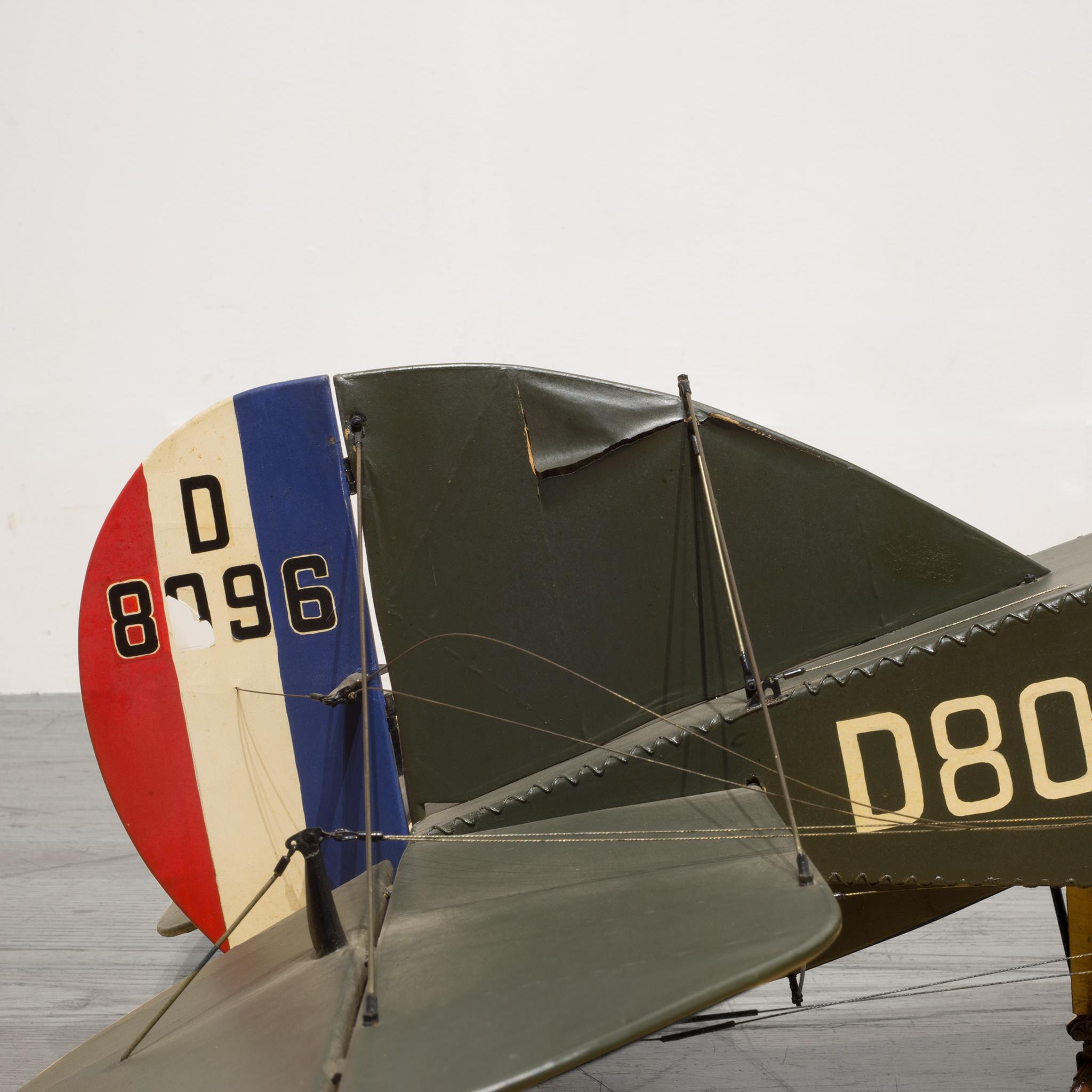 Large Handmade Replica Bristol F.2b Fighter Model Airplane, circa 1930 In Good Condition In San Francisco, CA