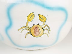 Large hand painted 1940s vase by Soesco Albisola, Italy