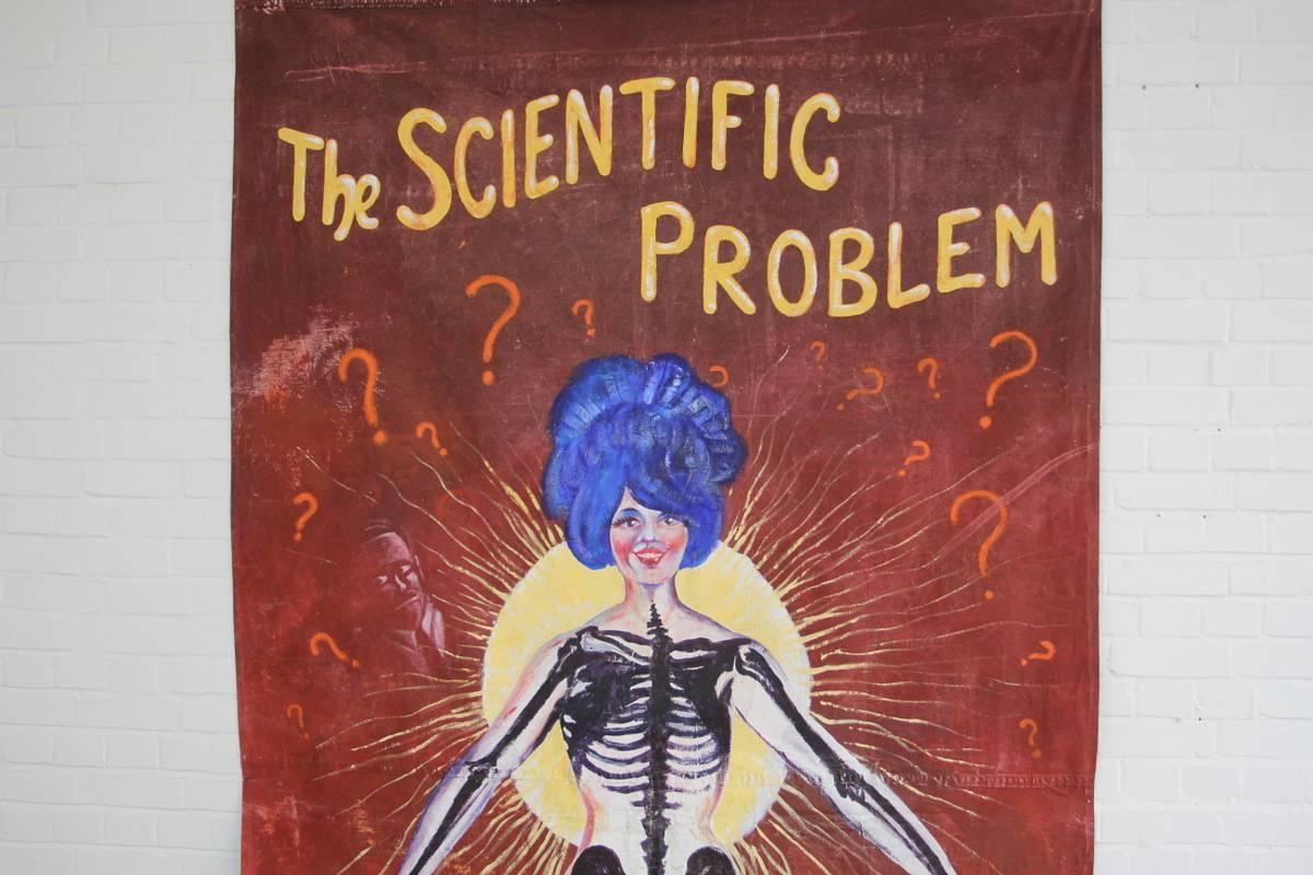 Large Hand-Painted American Circus Sideshow Banner, circa 1960s 1