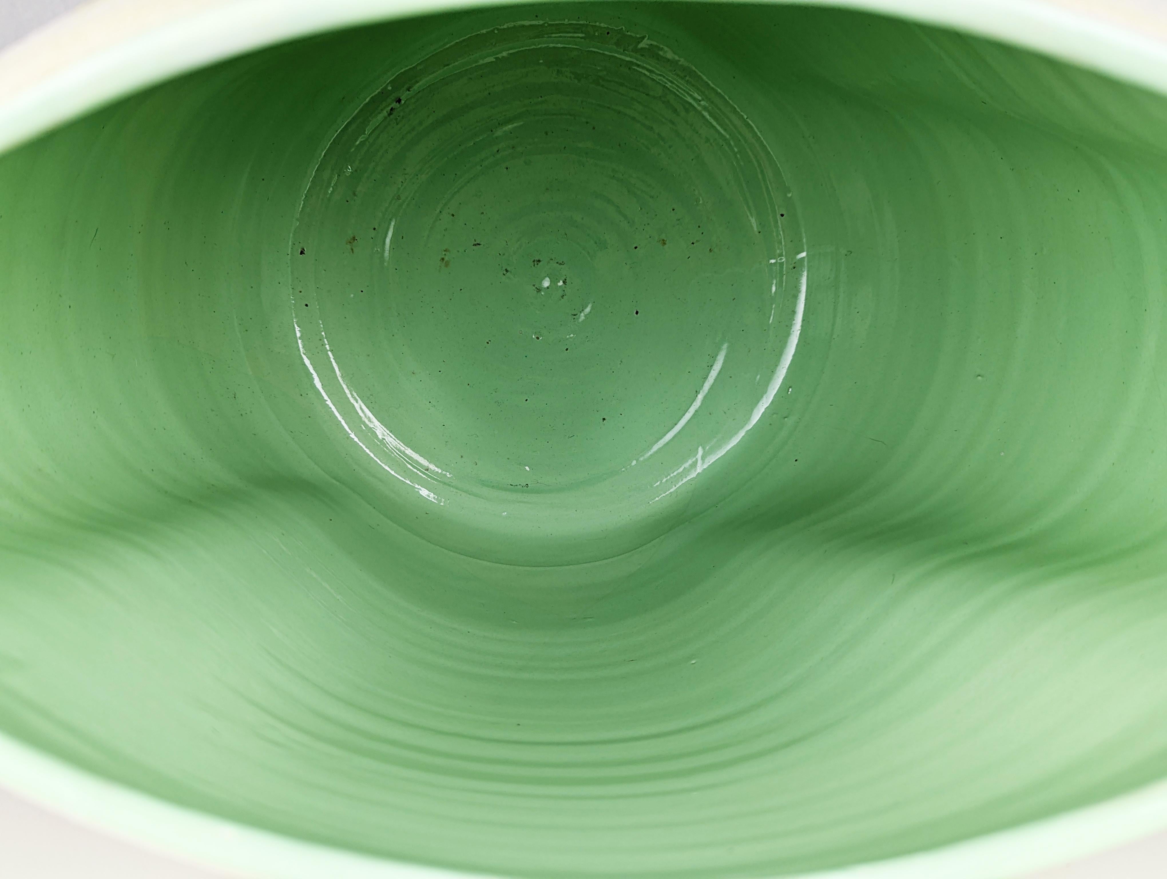 Large hand painted ceramic Mid Century vase by CE AS Albisola For Sale 9