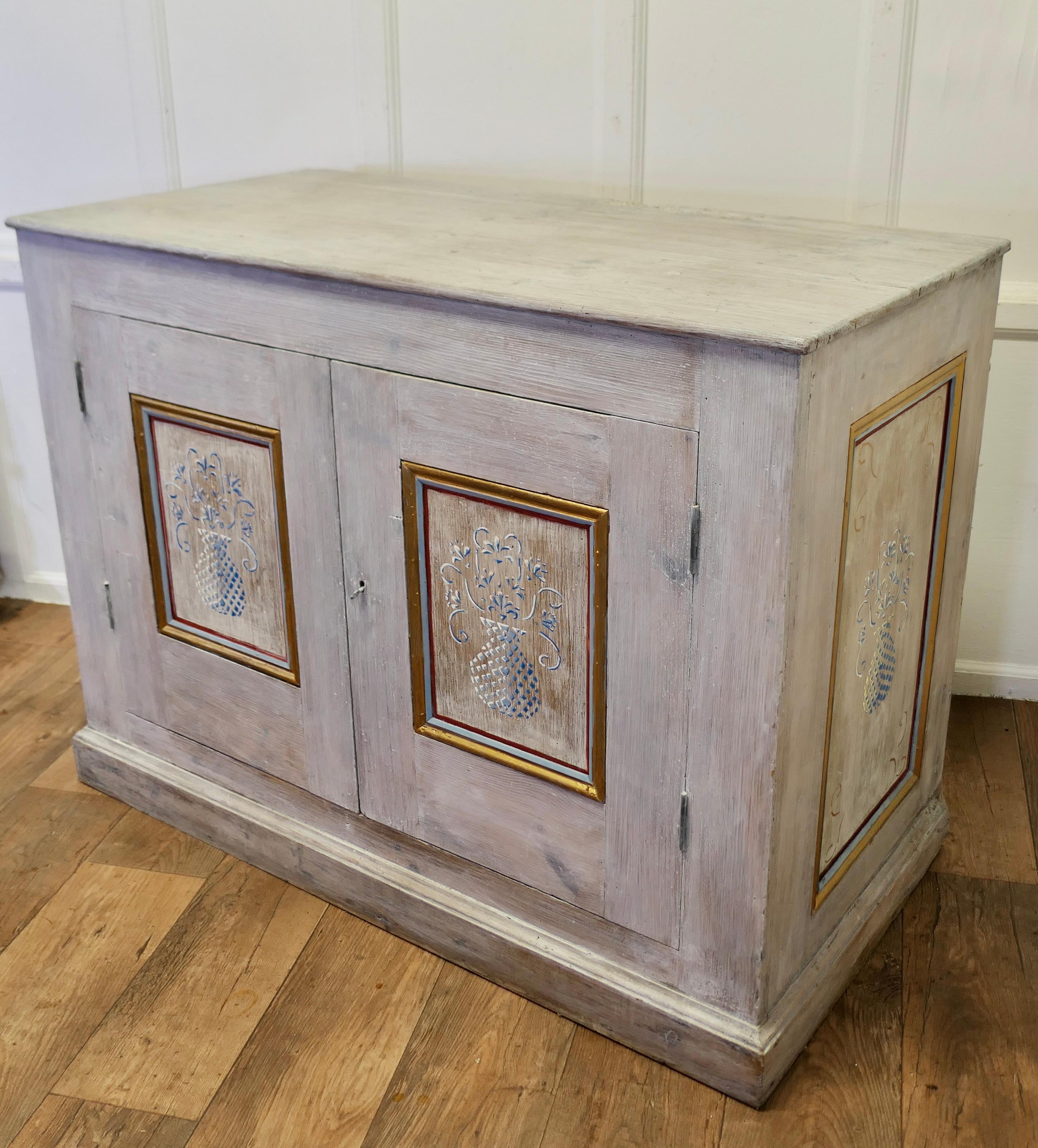 Large Hand Painted Cupboard from South of France  Beautifully painted   For Sale 1