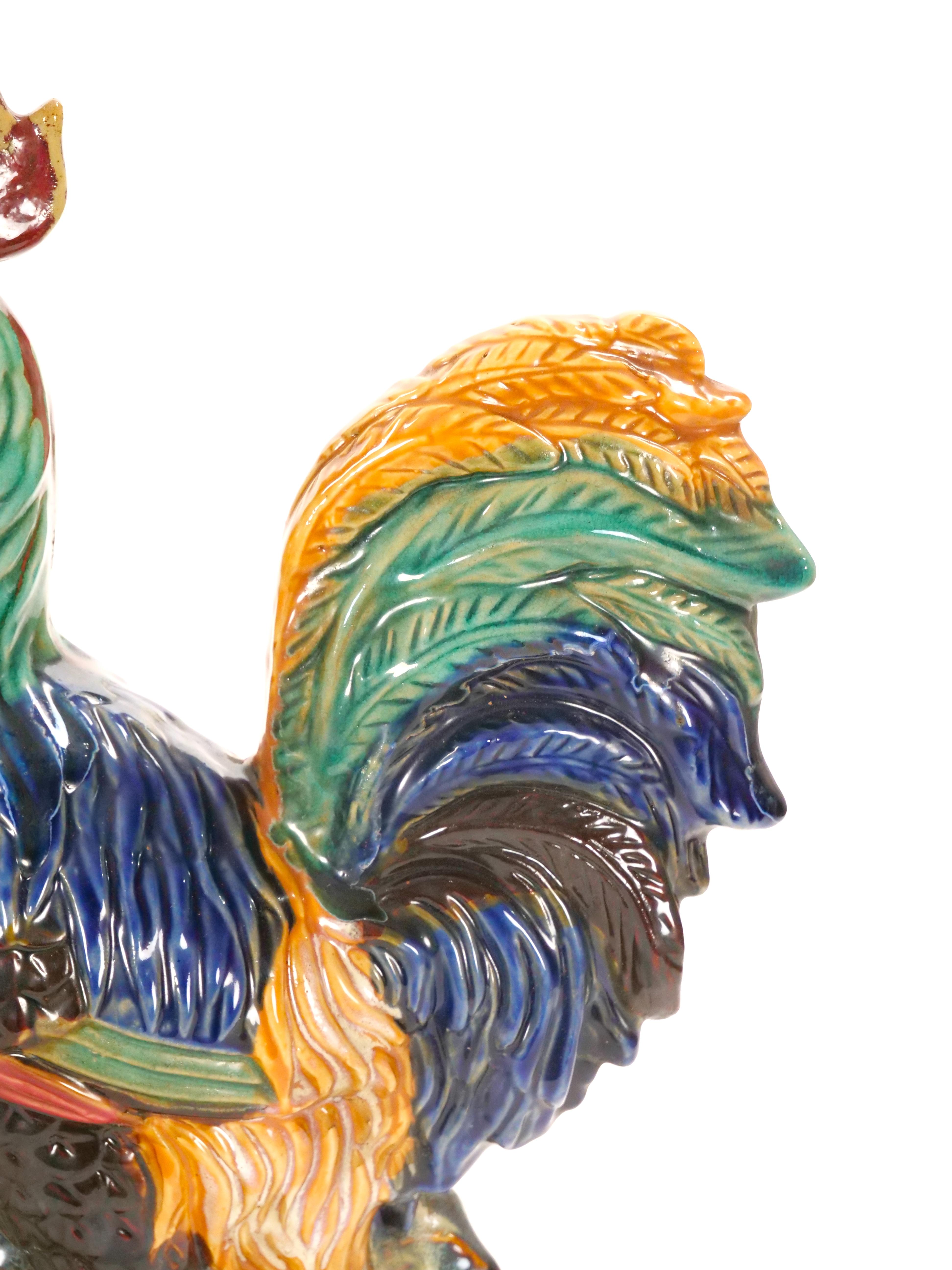 Gran Vajilla de Porcelana Inglesa Pintada a Mano y Decorada Gallo Decorativo en venta 2