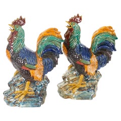 Large Hand Painted & Decorated English Porcelain Tableware Decorative Rooster