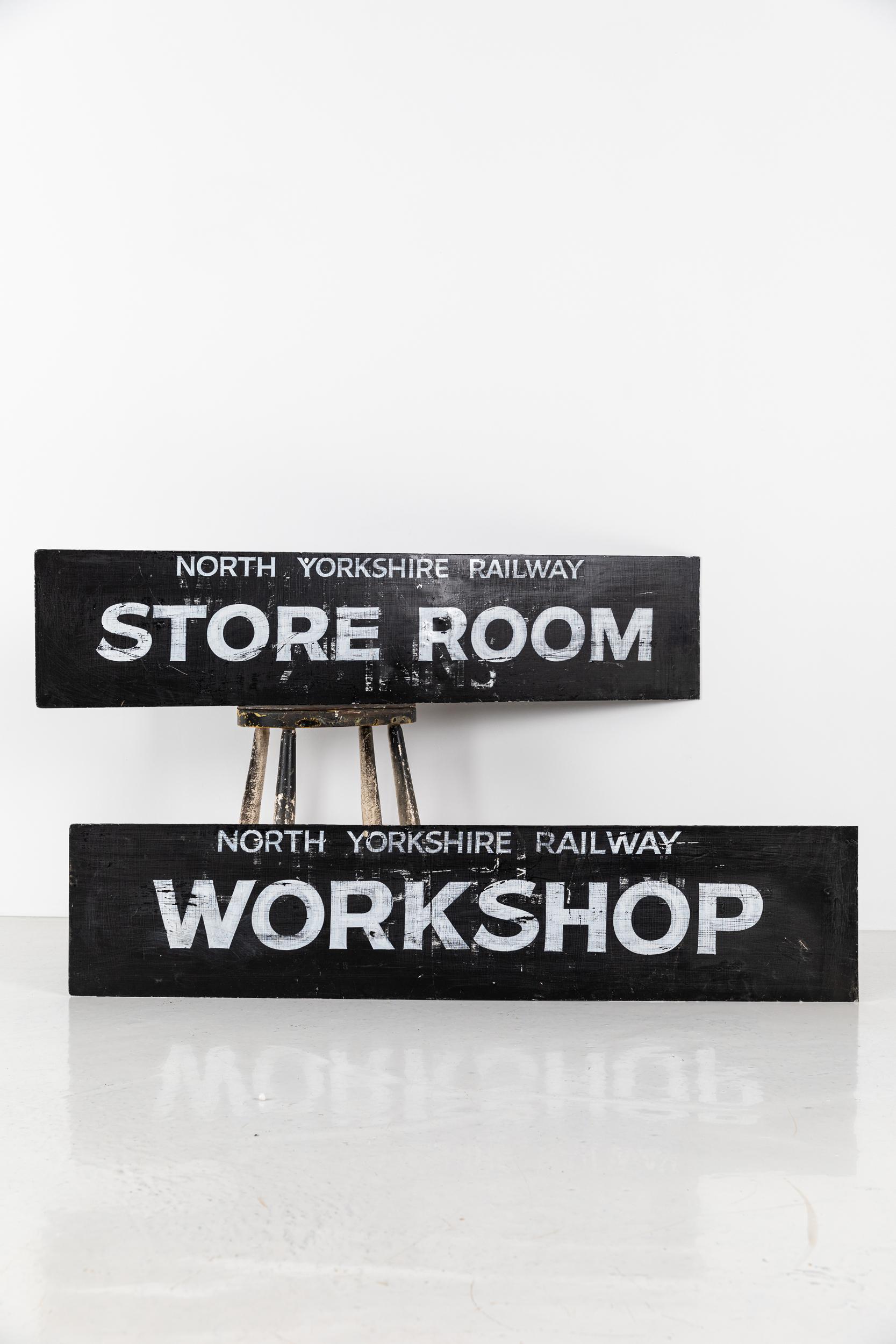 20th Century Large Hand Painted Industrial British Railway Wall Sign Plaque, C.1940 For Sale