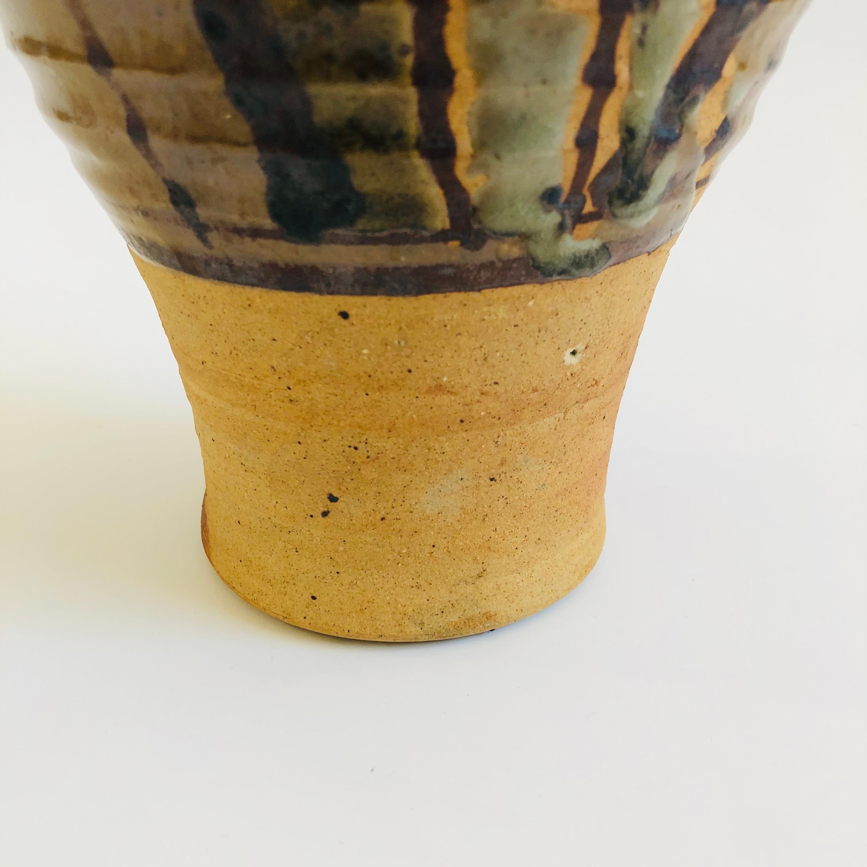 Large Hand Painted Nude Studio Pottery Vase by Mark Archer 1