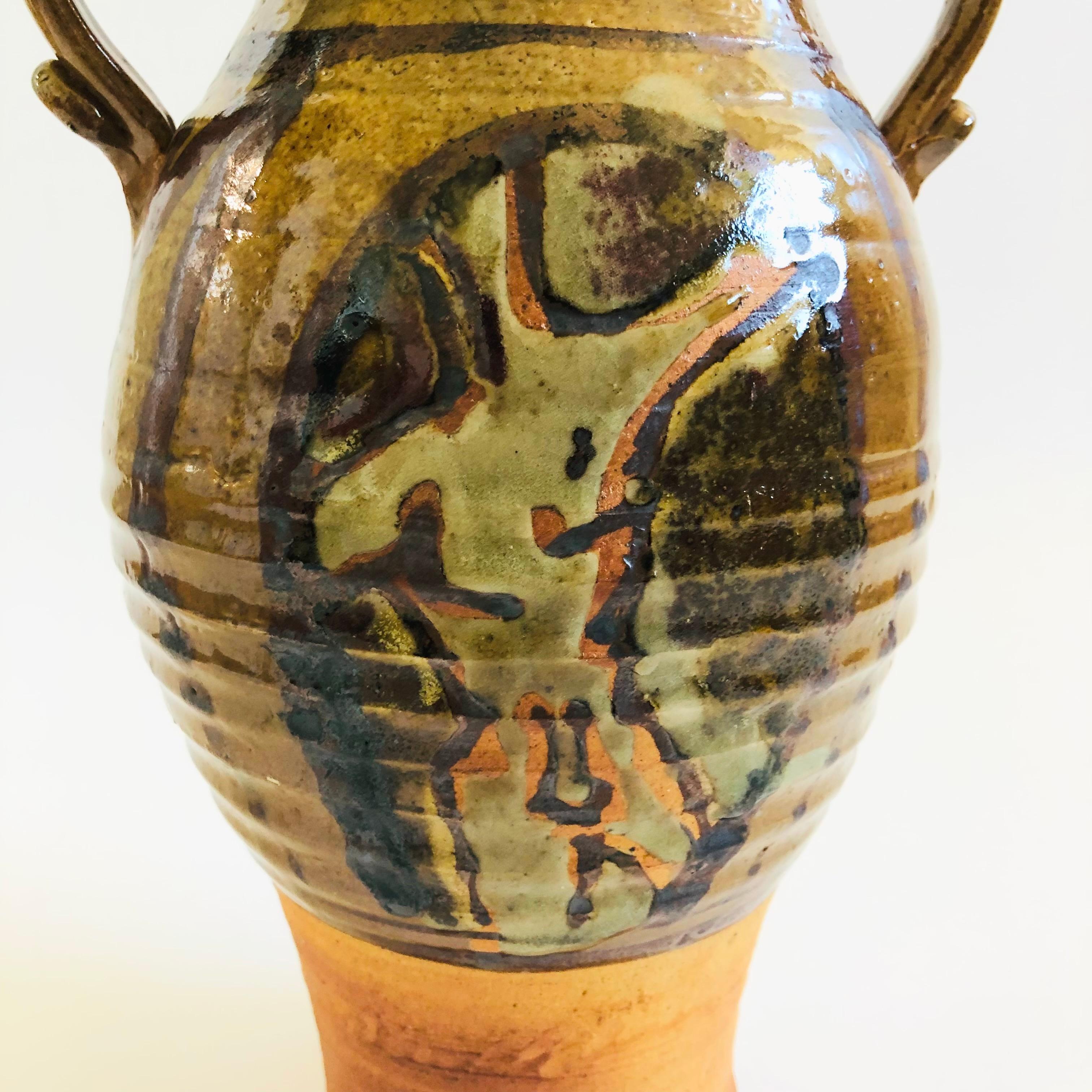 Large Hand Painted Nude Studio Pottery Vase by Mark Archer 3