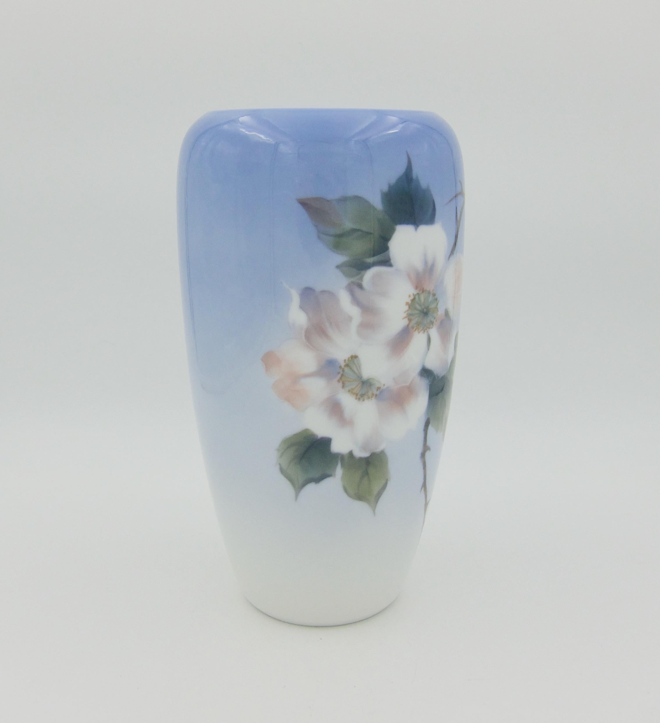 Danish Large Hand-Painted Porcelain Vase from Royal Copenhagen, 1962