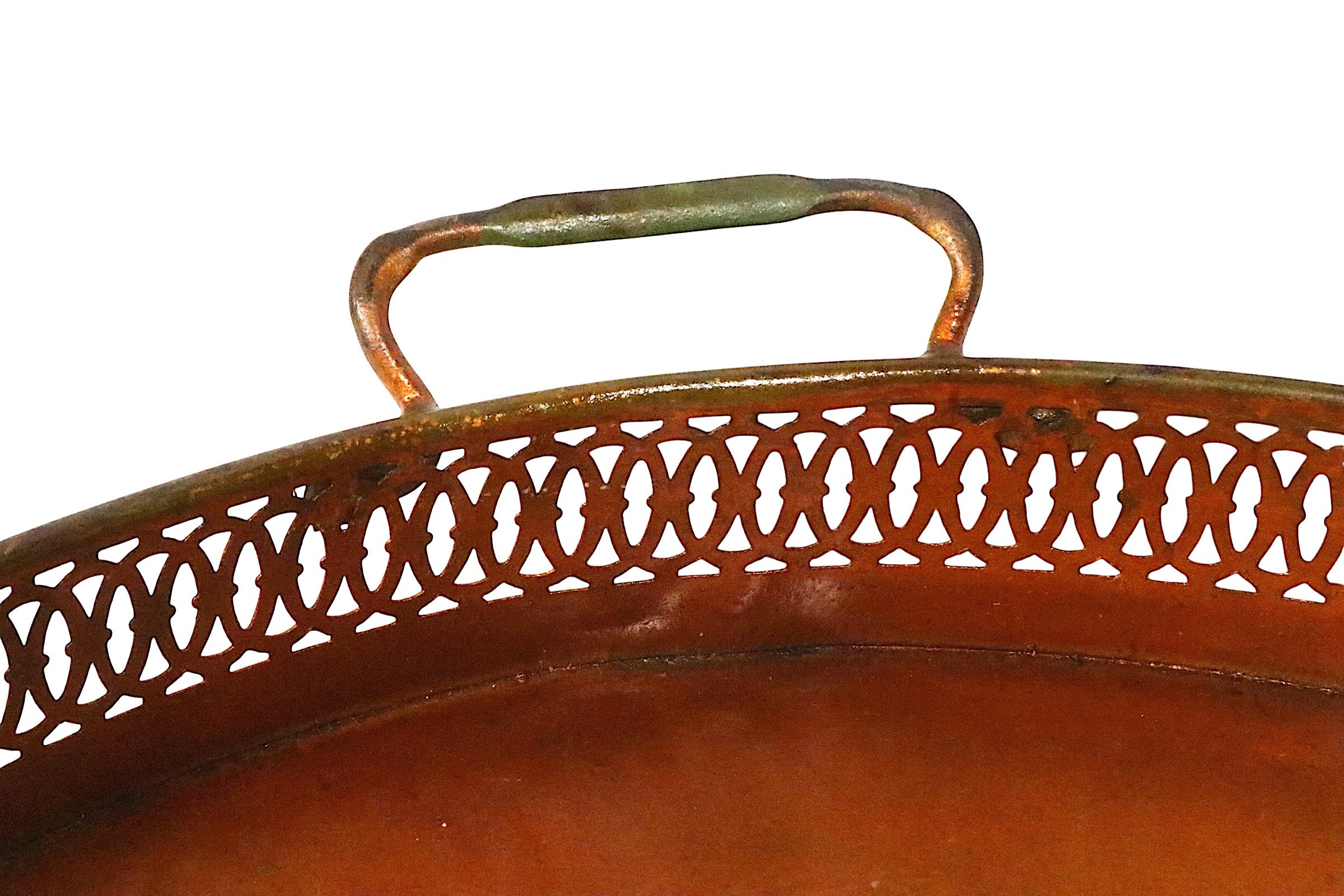 Large Hand Painted Tray by Georges Briard For Sale 6