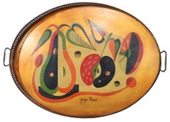 Large Hand Painted Tray by Georges Briard