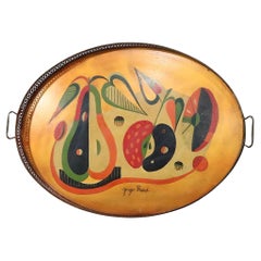 Large Hand Painted Tray by Georges Briard