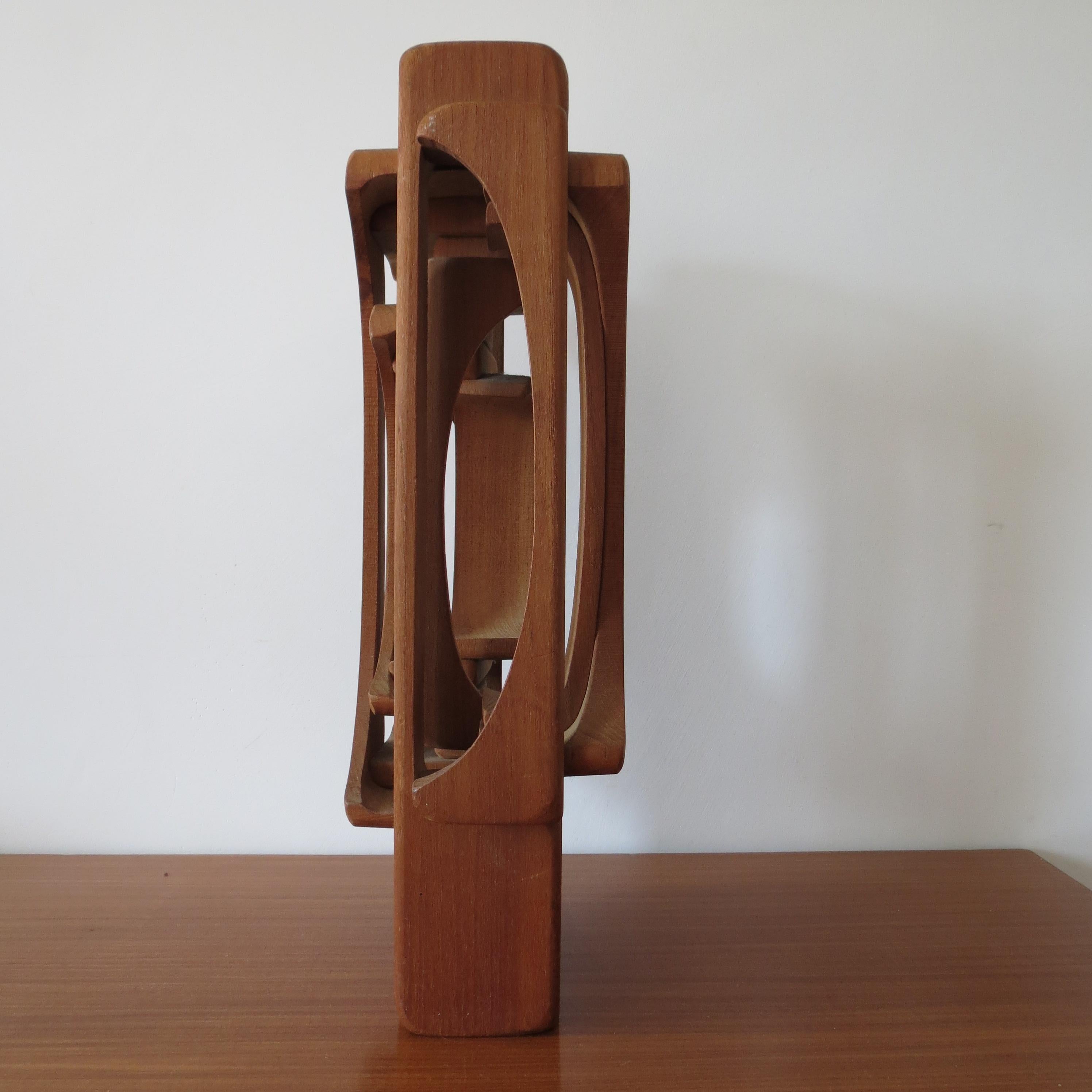 Large Hand Produced Brian Willsher Teak Sculpture 1979 3