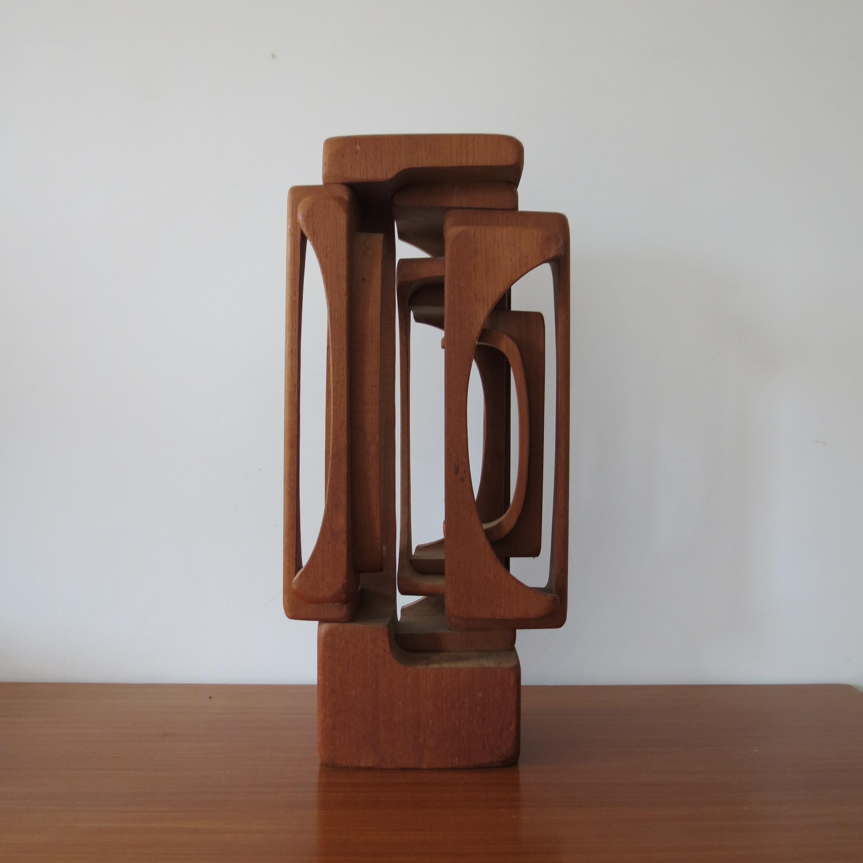 Large Hand Produced Brian Willsher Teak Sculpture 1979 4