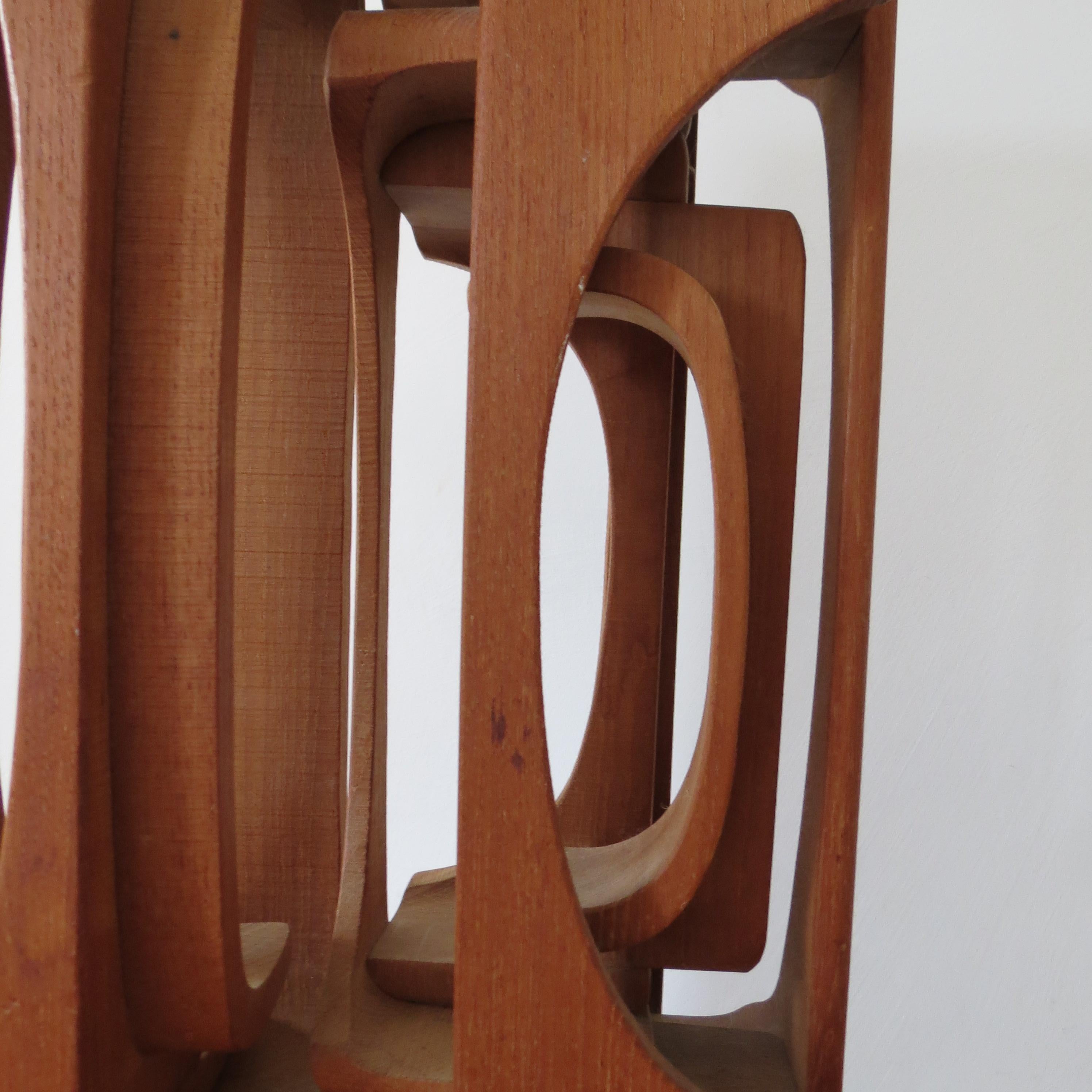 Large Hand Produced Brian Willsher Teak Sculpture 1979 6