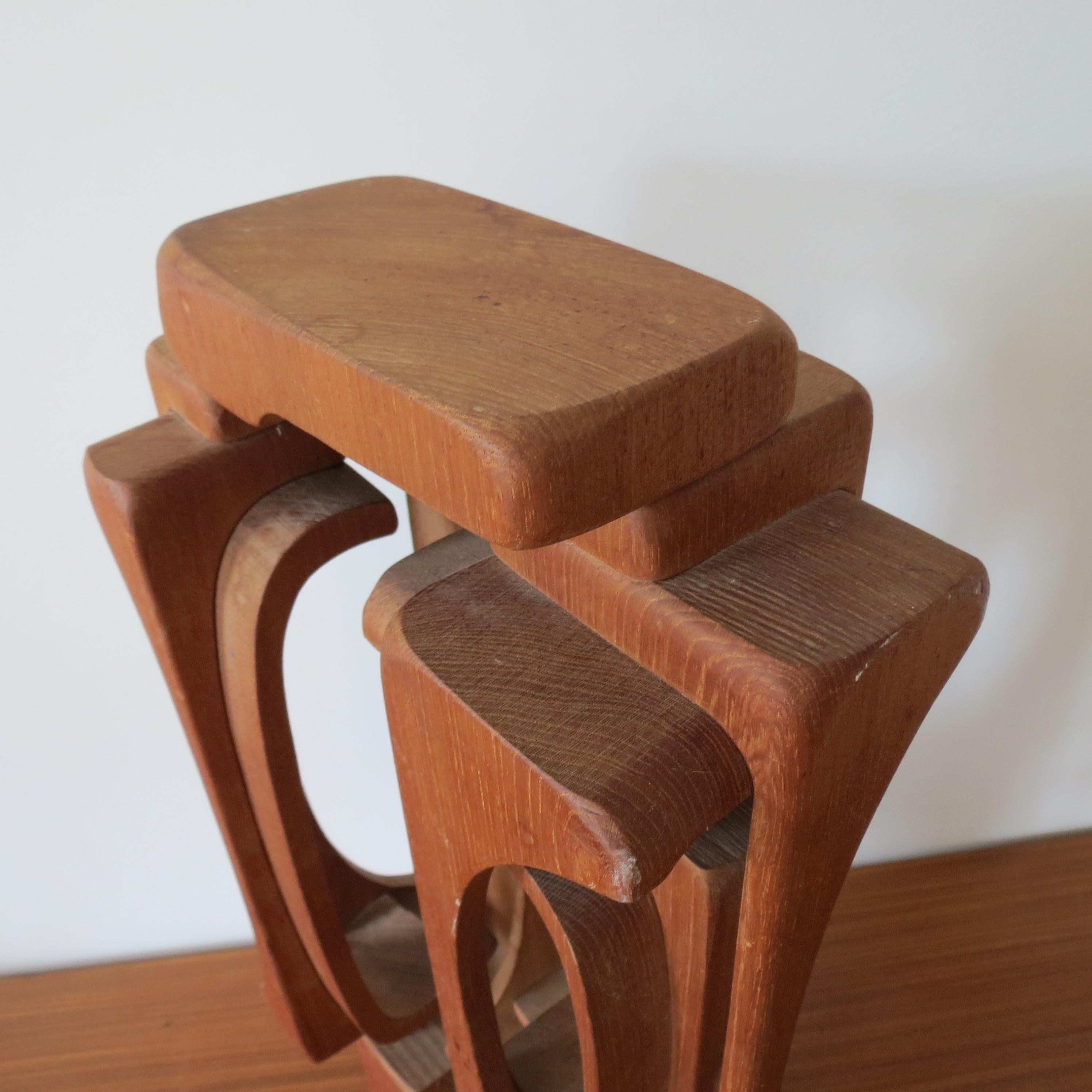 Large Hand Produced Brian Willsher Teak Sculpture 1979 8